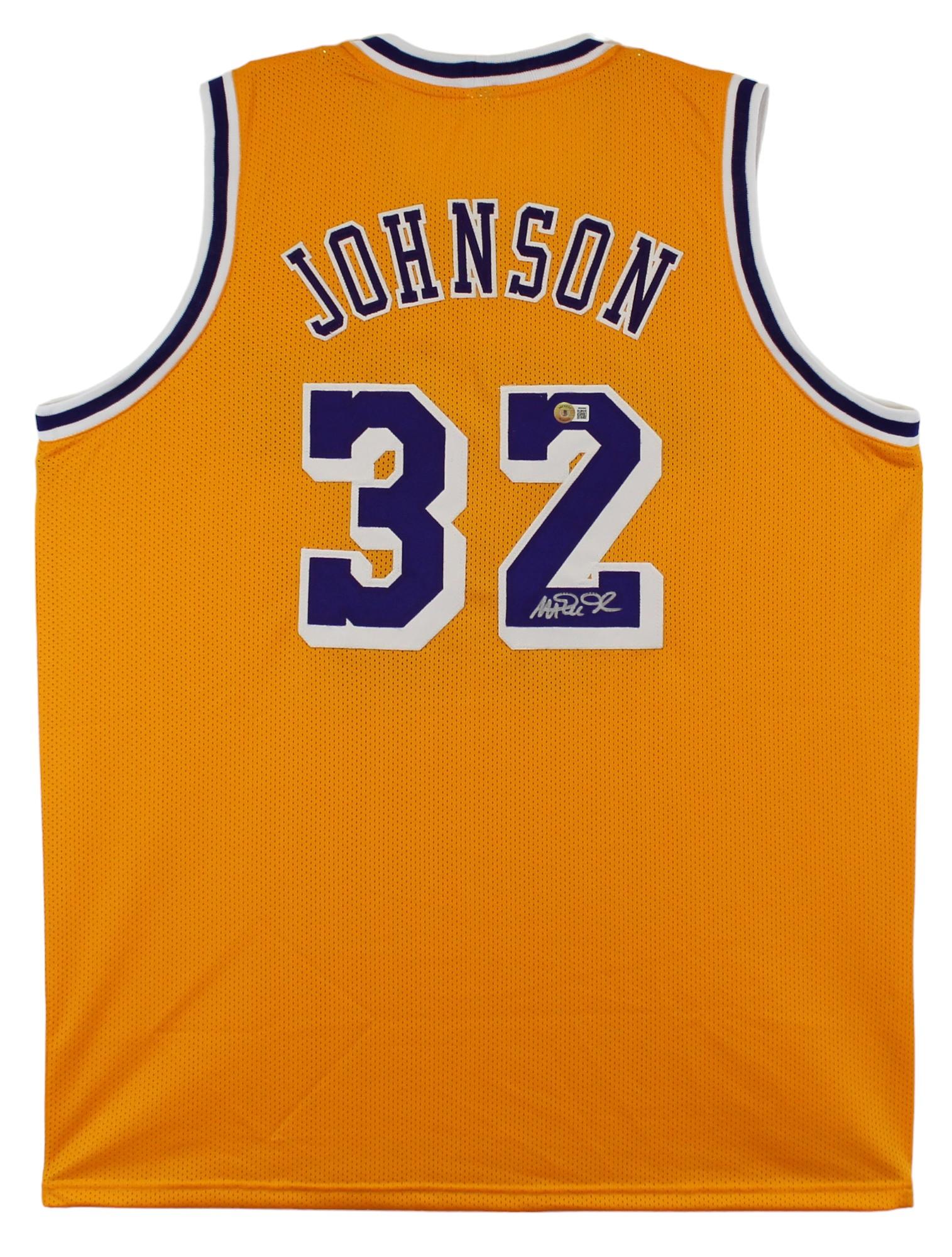 Magic Johnson signed Los Angeles Lakers Jersey