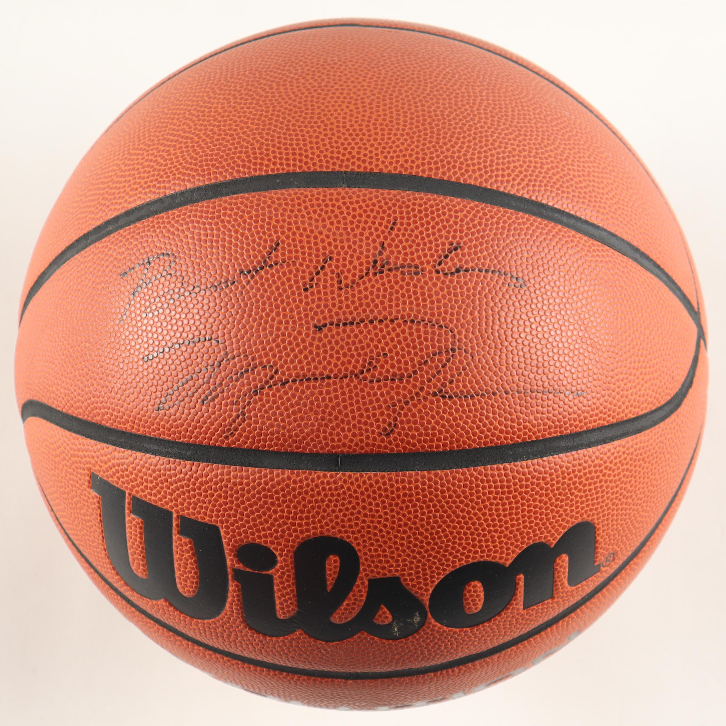 Michael Jordan Signed Wilson Basketball with Display Case,
“Best Wishes”