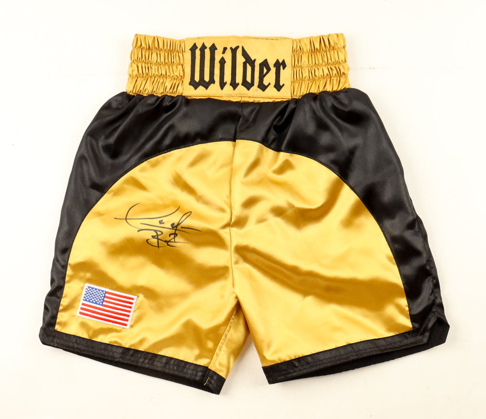 Deontay Wilder Signed Boxing Trunks