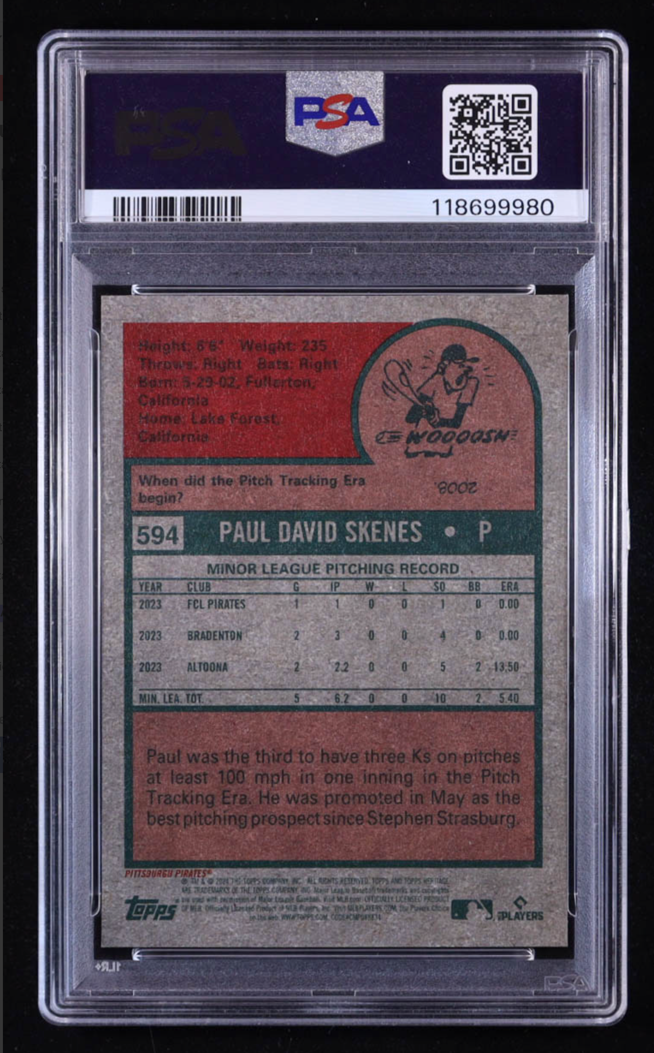Paul Skenes 2024 Topps Heritage (PSA 10) authentic-signatures