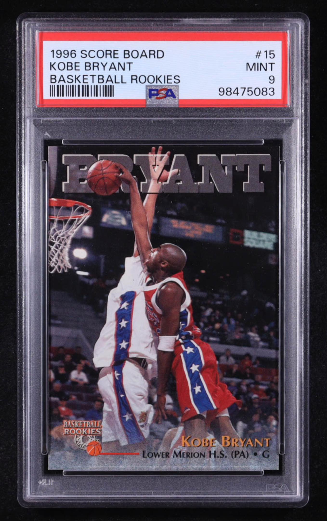 Kobe Bryant 1996 Score Board Rookies RC #15 (PSA 9) authentic-signatures