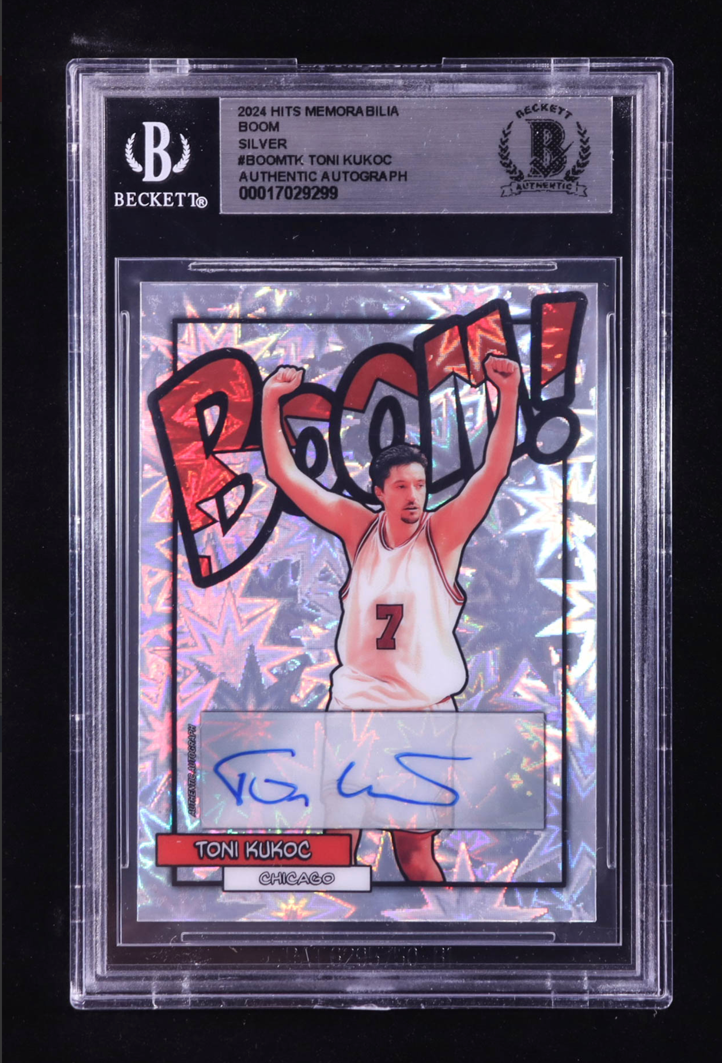 Tony Kukoc Signed 2024 Hits Memorabilia Boom Silver #BOOMTK (BGS) authentic-signatures
