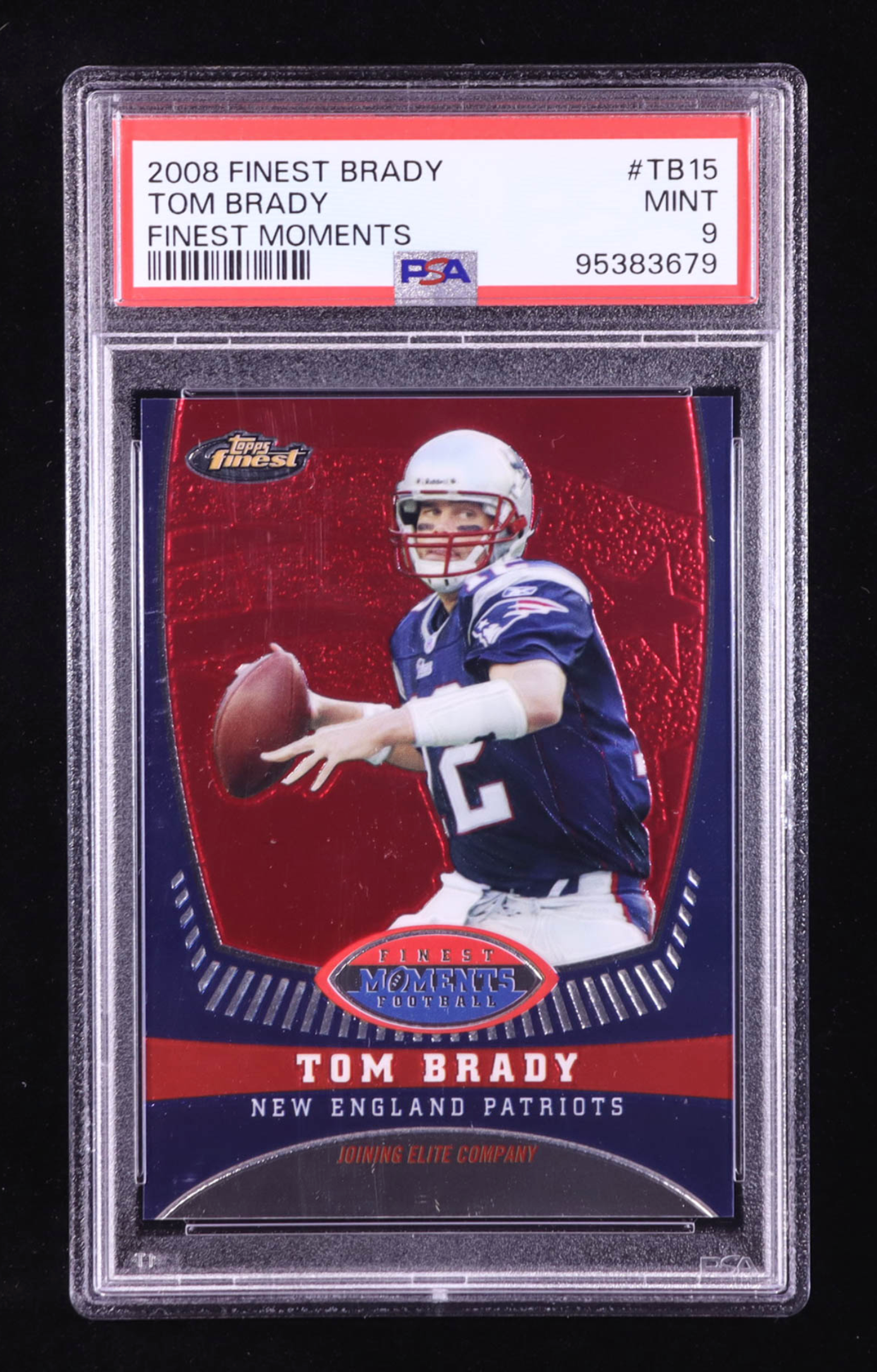 Tom Brady 2008 Finest Tom Brady Finest Moments #TB15 #542/629 (PSA 9) authentic-signatures