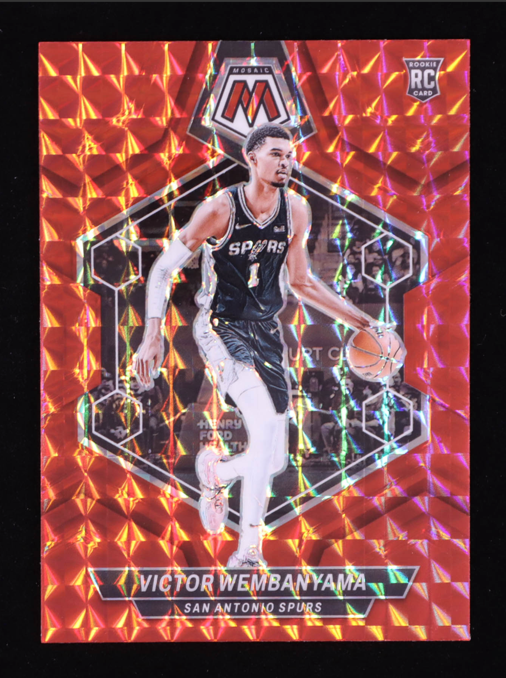 Victor Wembanyama 2023-24 Panini Mosaic Mosaic Red #238 RC authentic-signatures