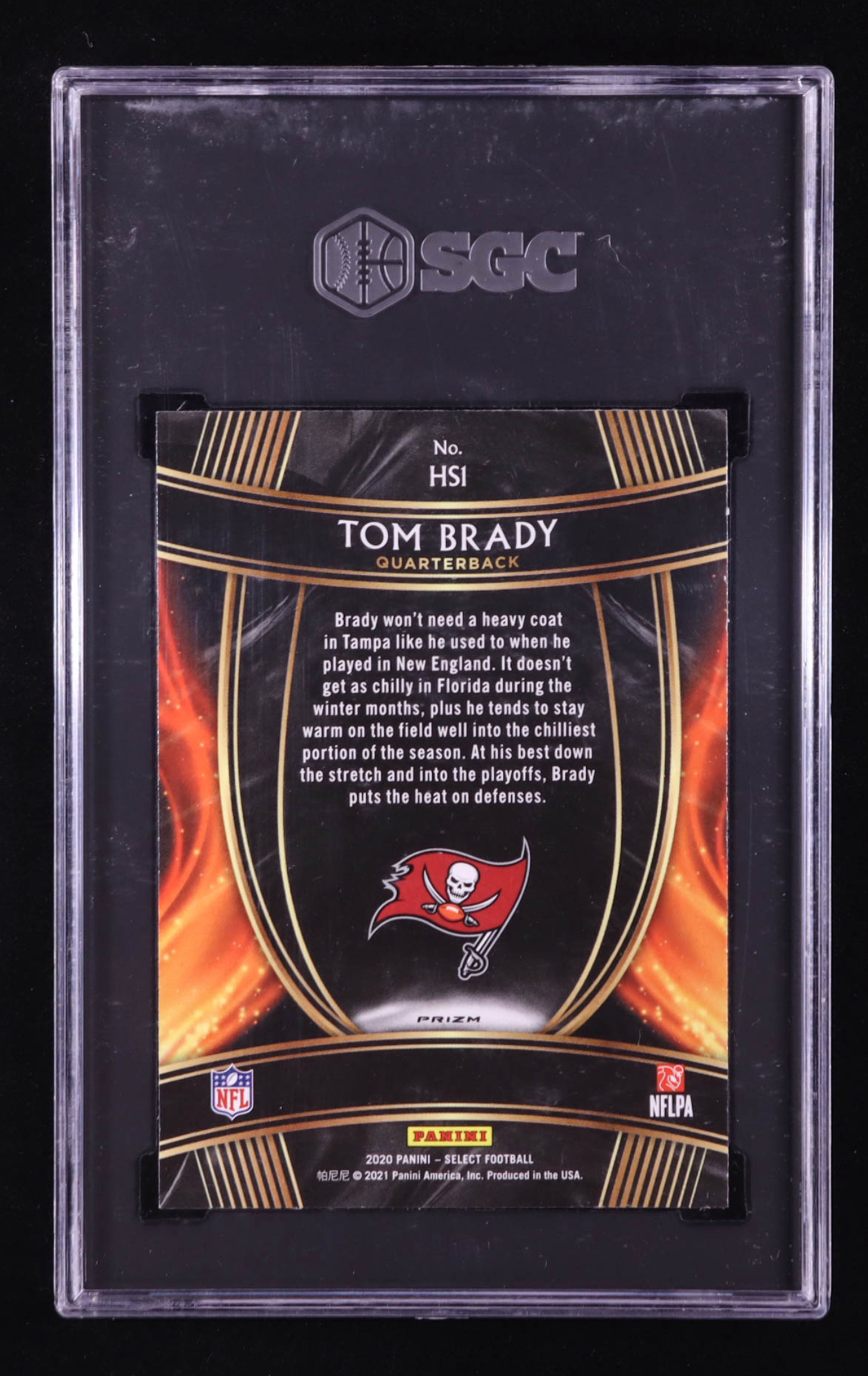 Tom Brady 2020 Select Hot Stars Prizm #1 (SGC 9.5) authentic-signatures