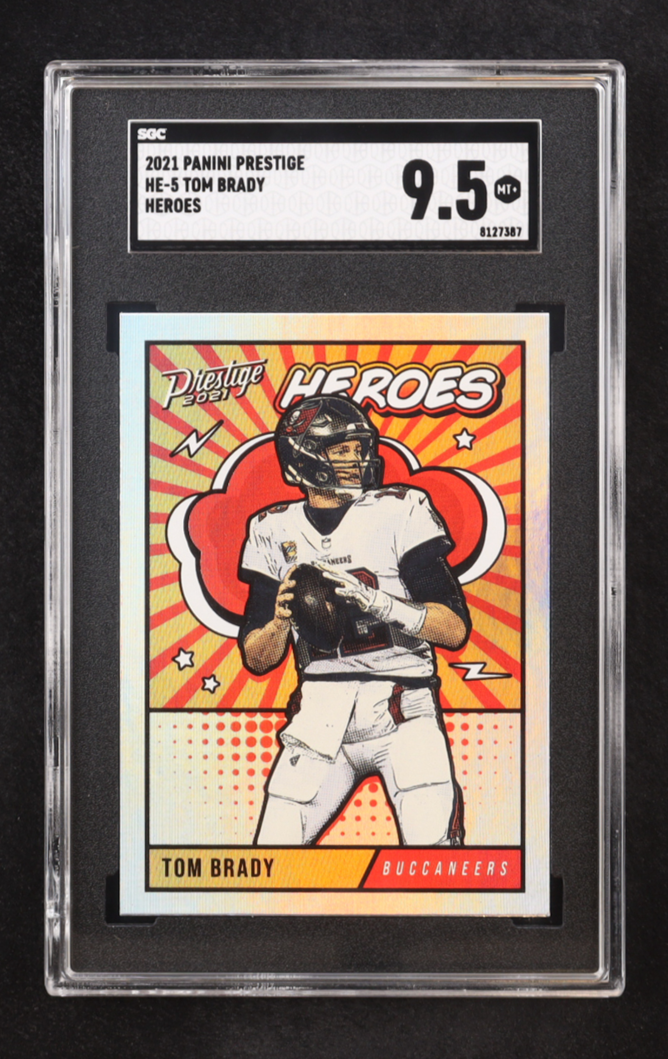 Tom Brady 2021 Prestige Heroes #5 (SGC 9.5) authentic-signatures