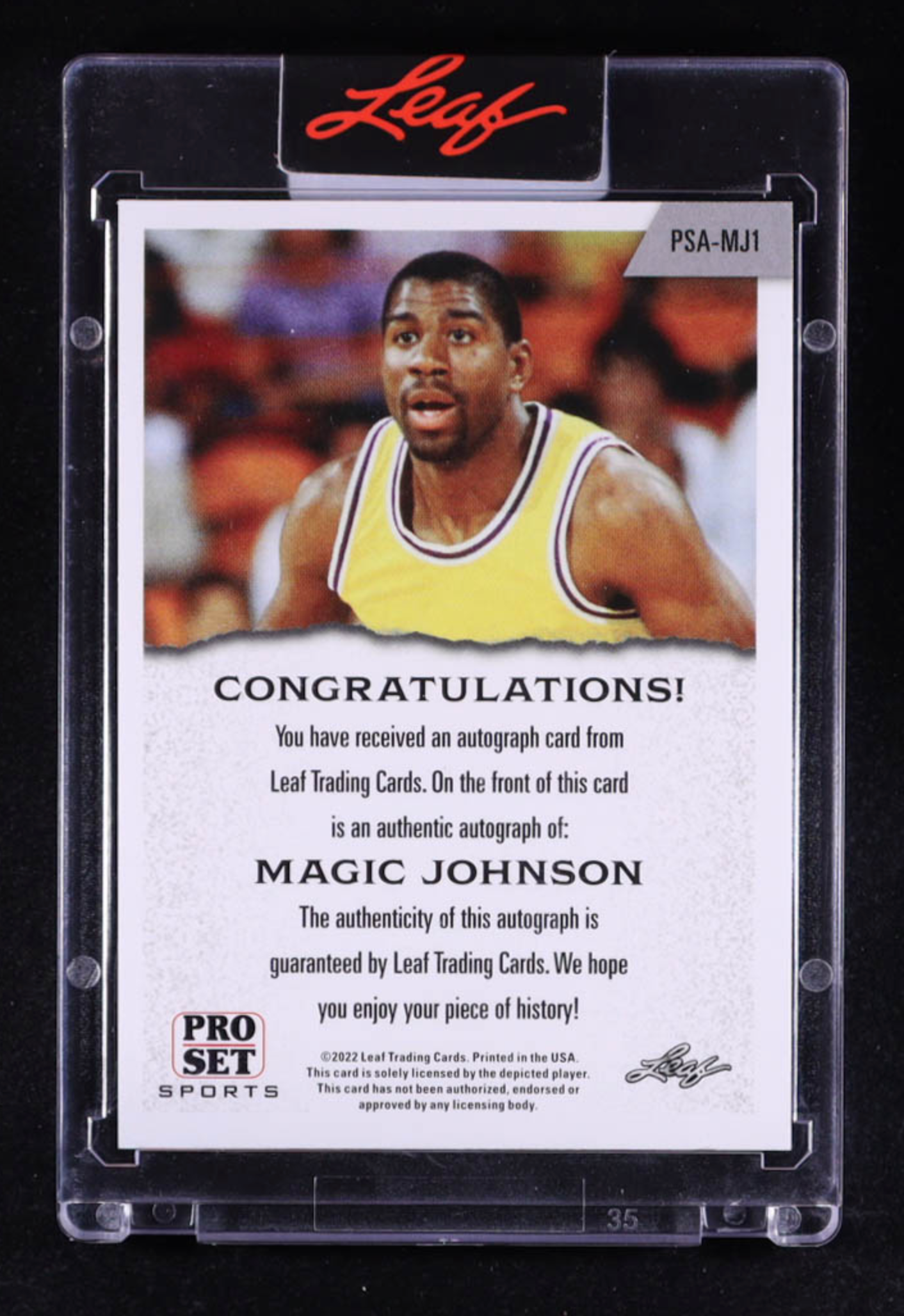 Magic Johnson 2022 Leaf Pro Set #PSA-MJ1 authentic-signatures