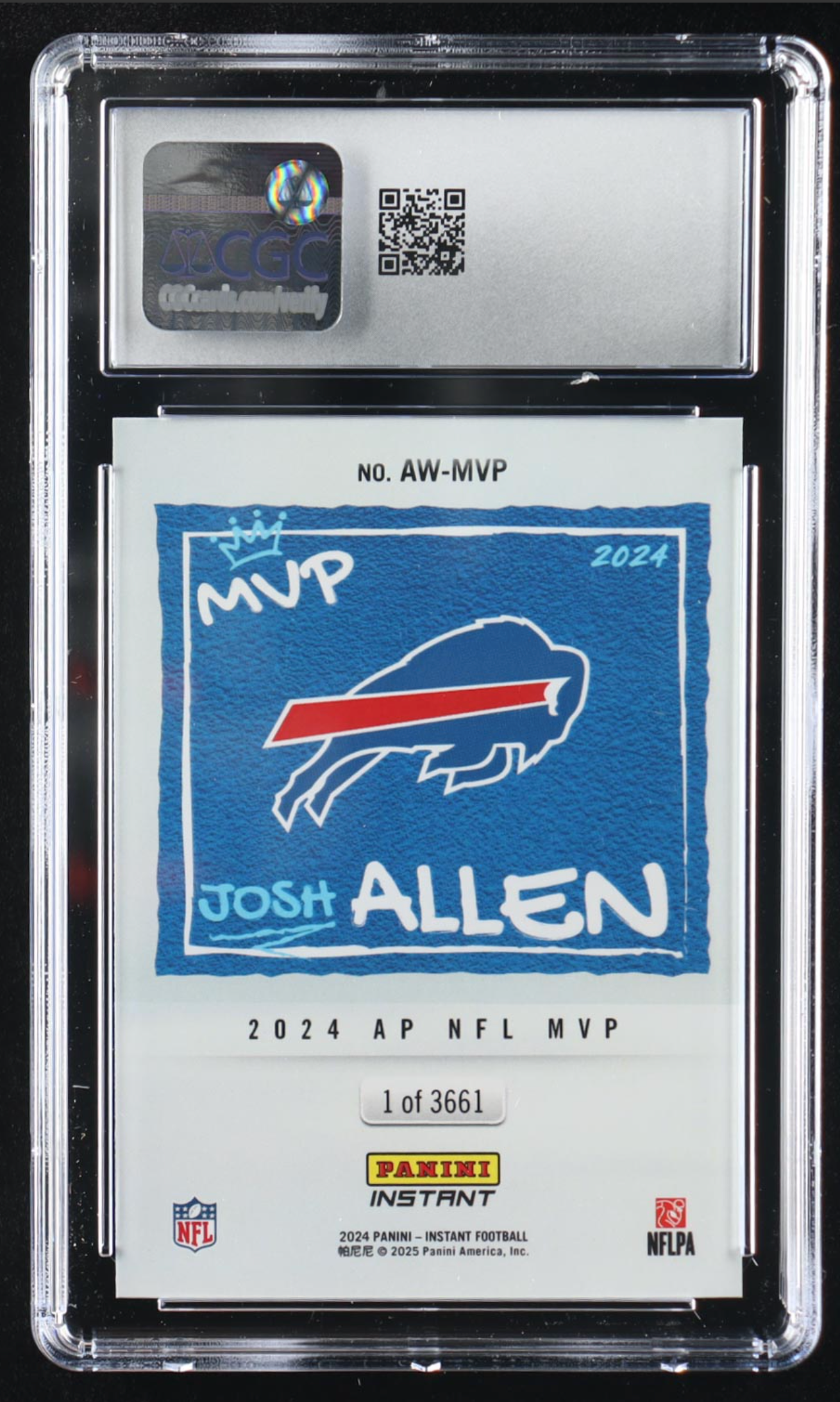 Josh Allen 2024 Panini Instant Award Winners #AWMVP (CGC 10) authentic-signatures