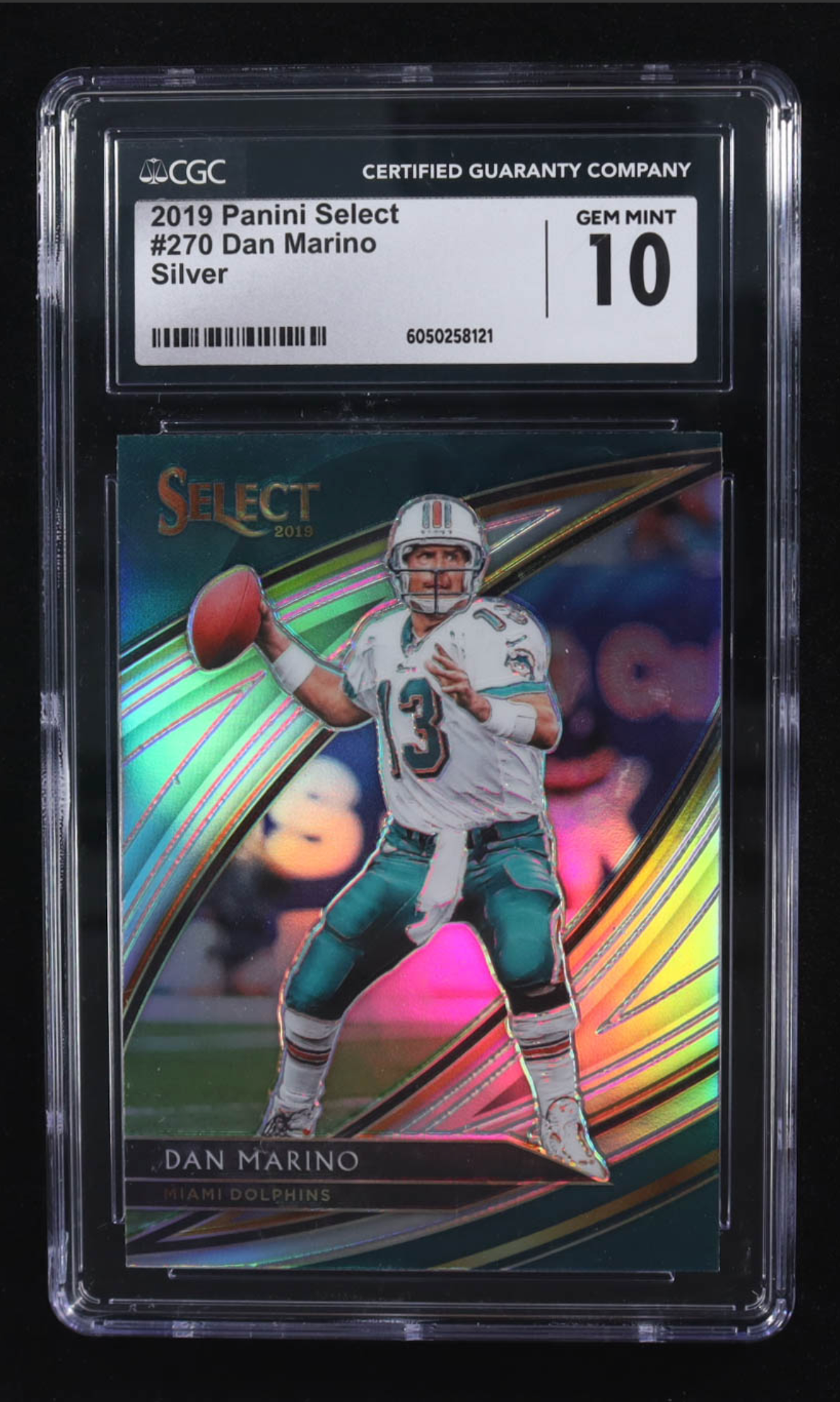 Dan Marino 2019 Select Prizm Silver #270 (CGC 10) authentic-signatures