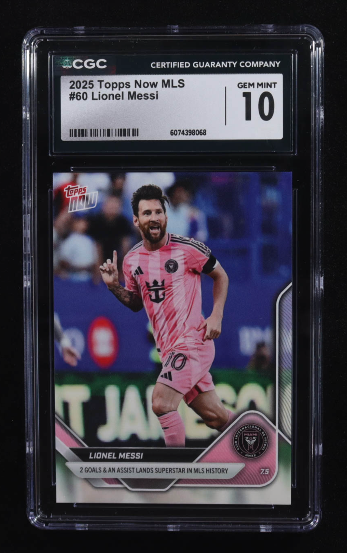 Lionel Messi 2025 Topps Now MLS #60 (CGC 10) authentic-signatures