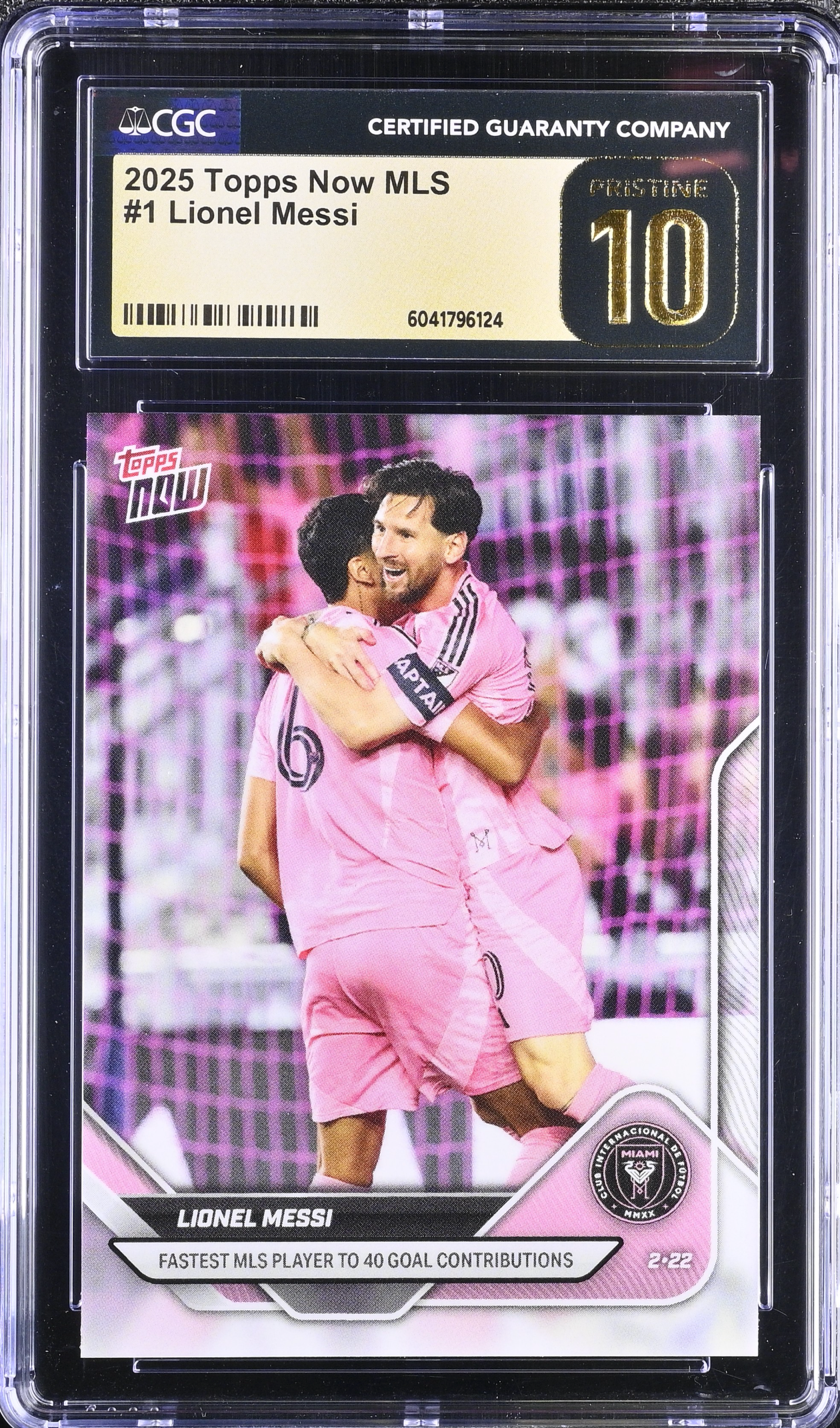 Lionel Messi 2025 Topps Now MLS #1 (CGC Pristine 10) authentic-signatures