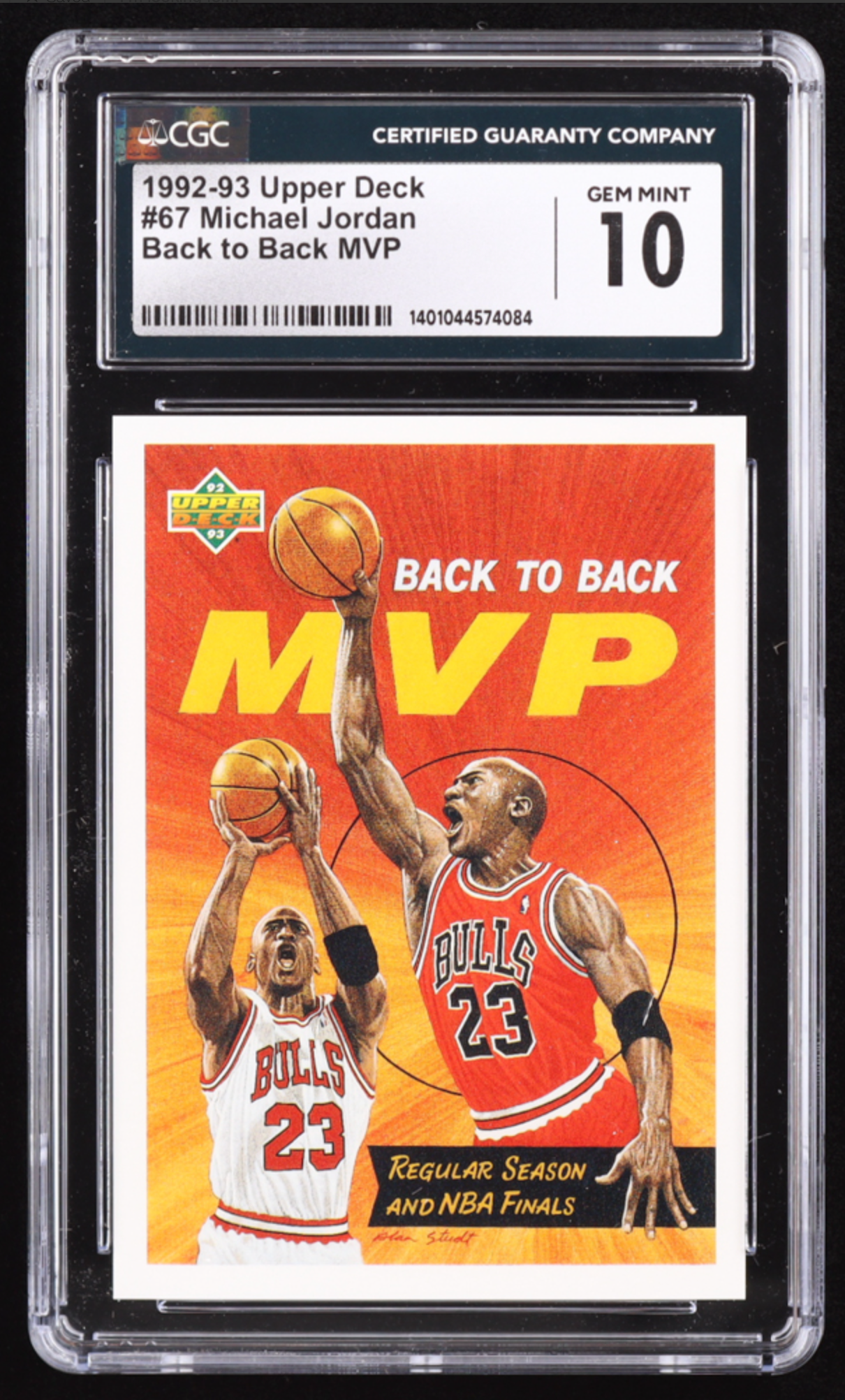 Michael Jordan 1992-93 Upper Deck #67 MVP (CGC 10) authentic-signatures
