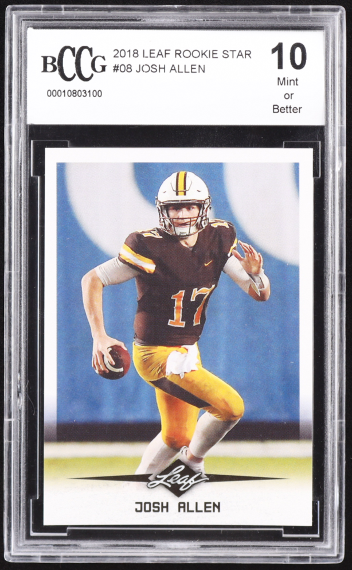 Josh Allen 2018 Leaf Rookie Star #08 RC (BCCG 10) authentic-signatures