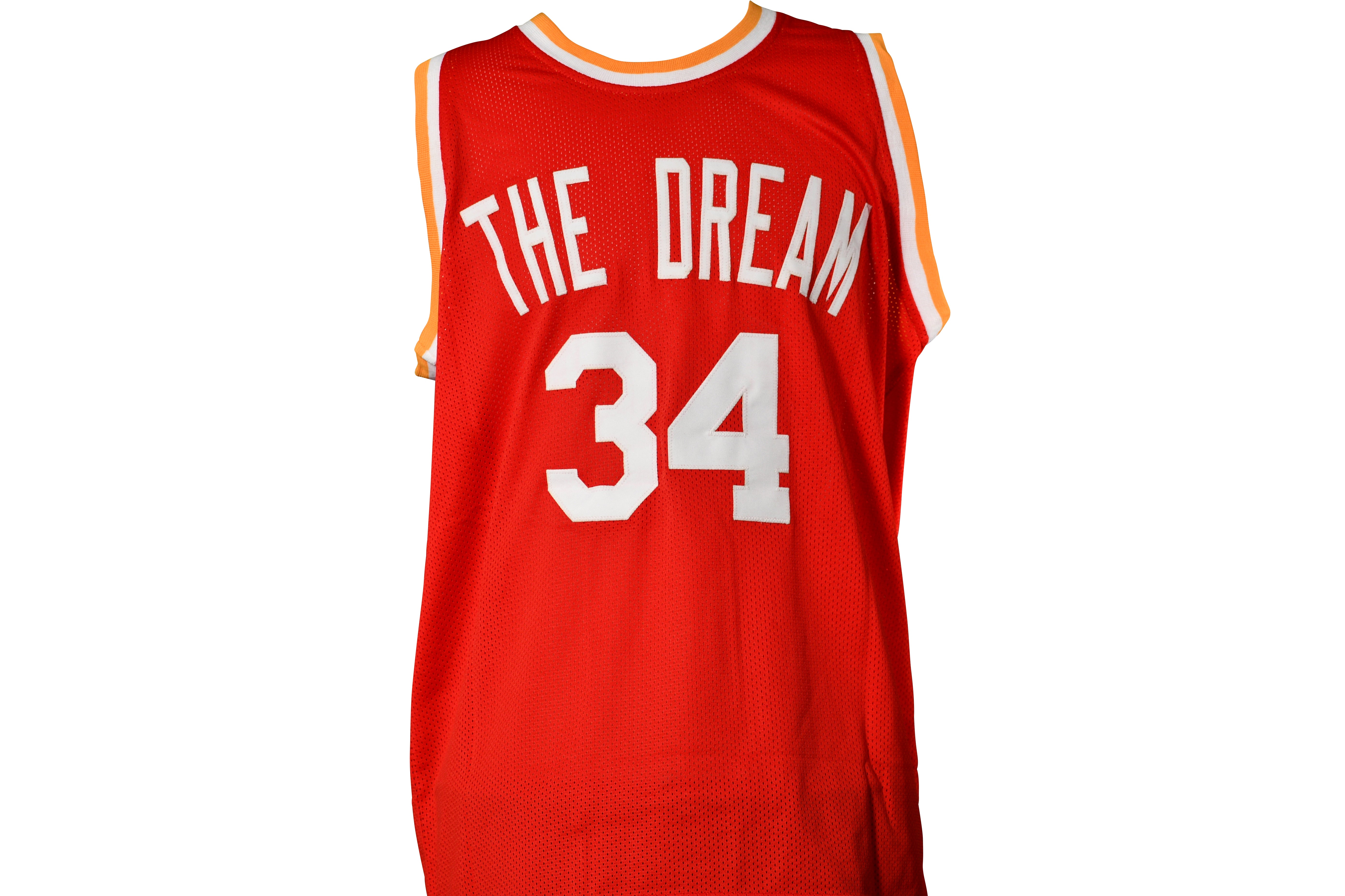 Hakeem Olajuwon Signed Career Highlight Stat Jersey - "The Dream"