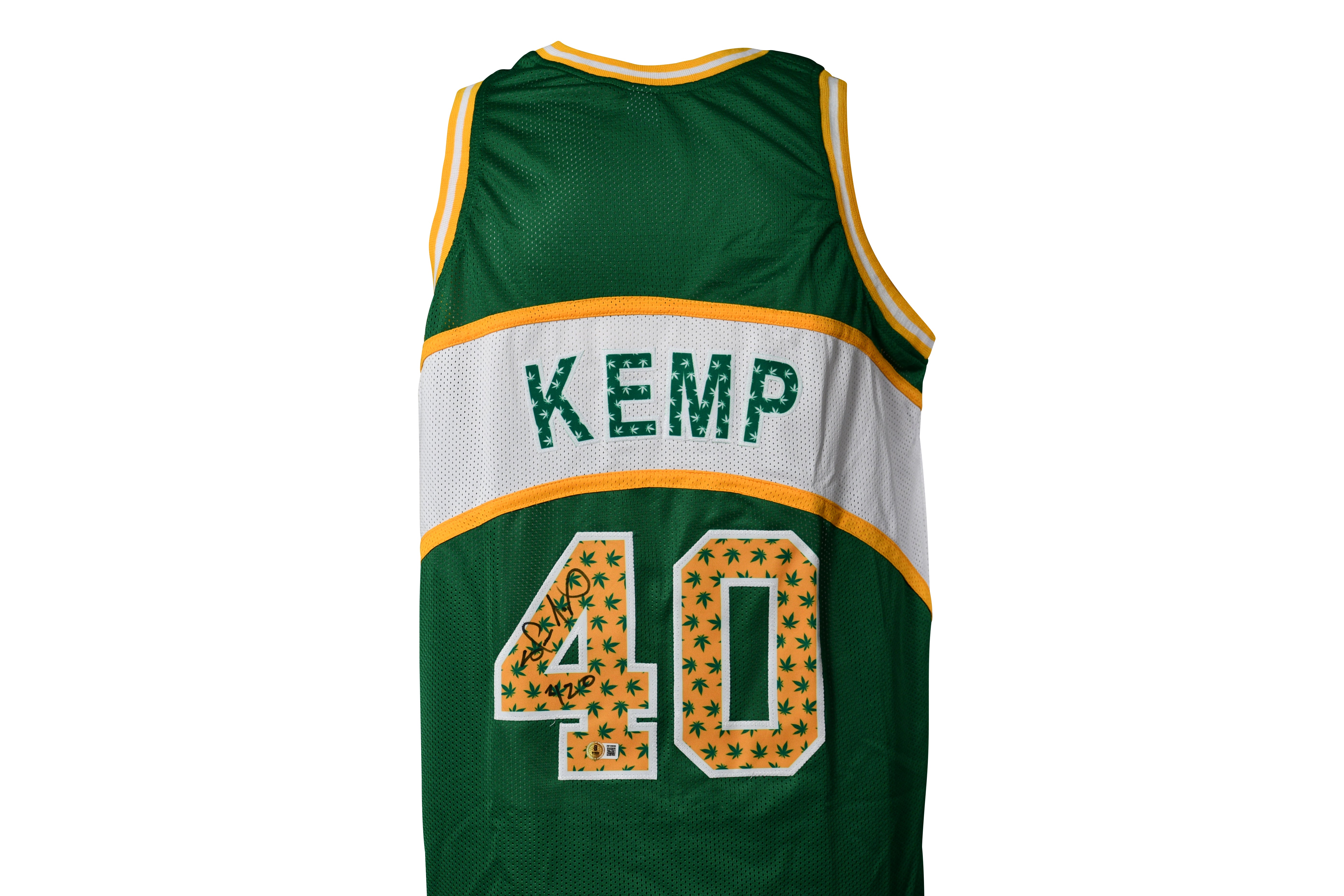 Shawn Kemp Signed Seattle SuperSonics Jersey Inscribed "420"