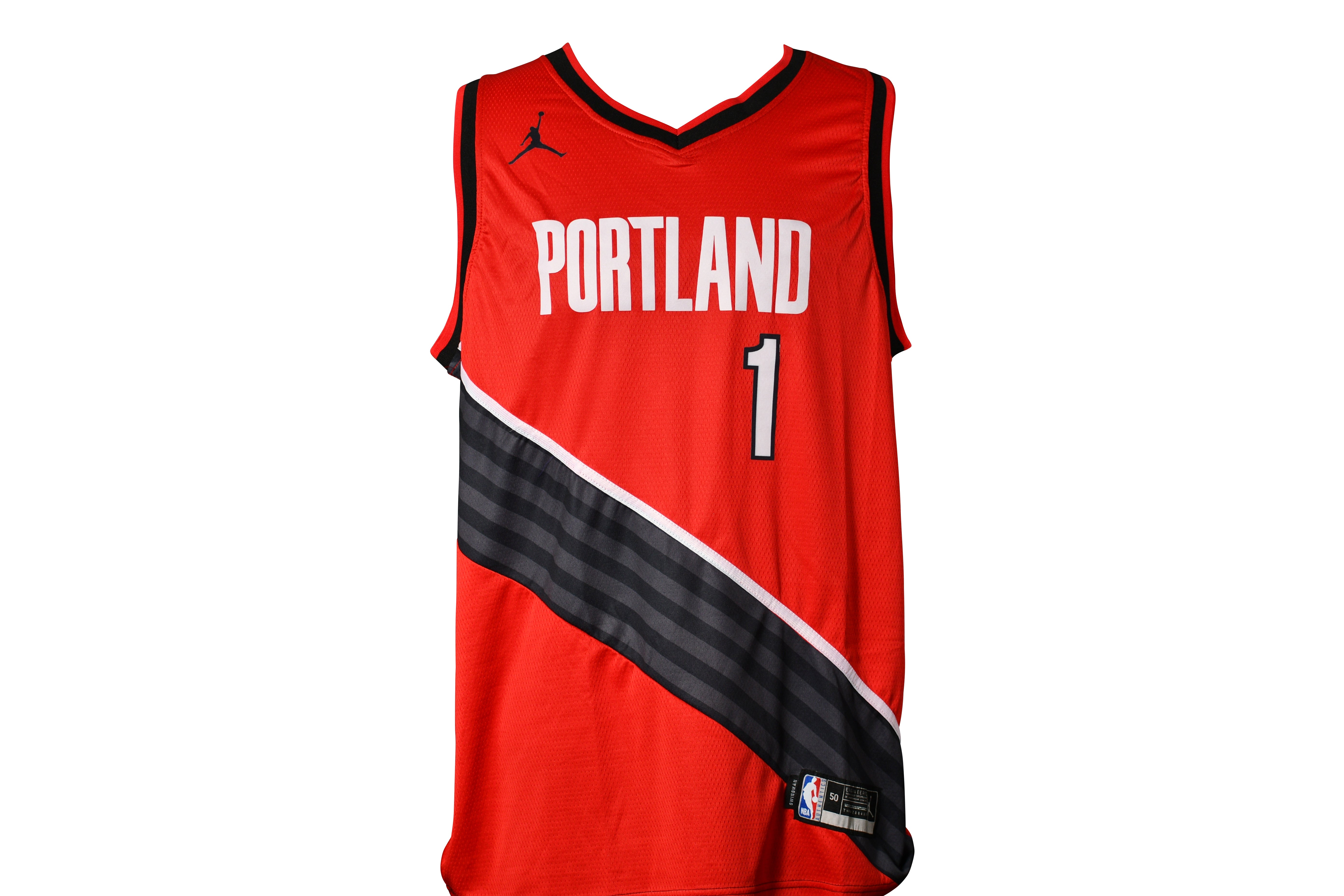 ANFERNEE SIMONS SIGNED TRAIL BLAZERS JORDAN AUTHENTIC JERSEY