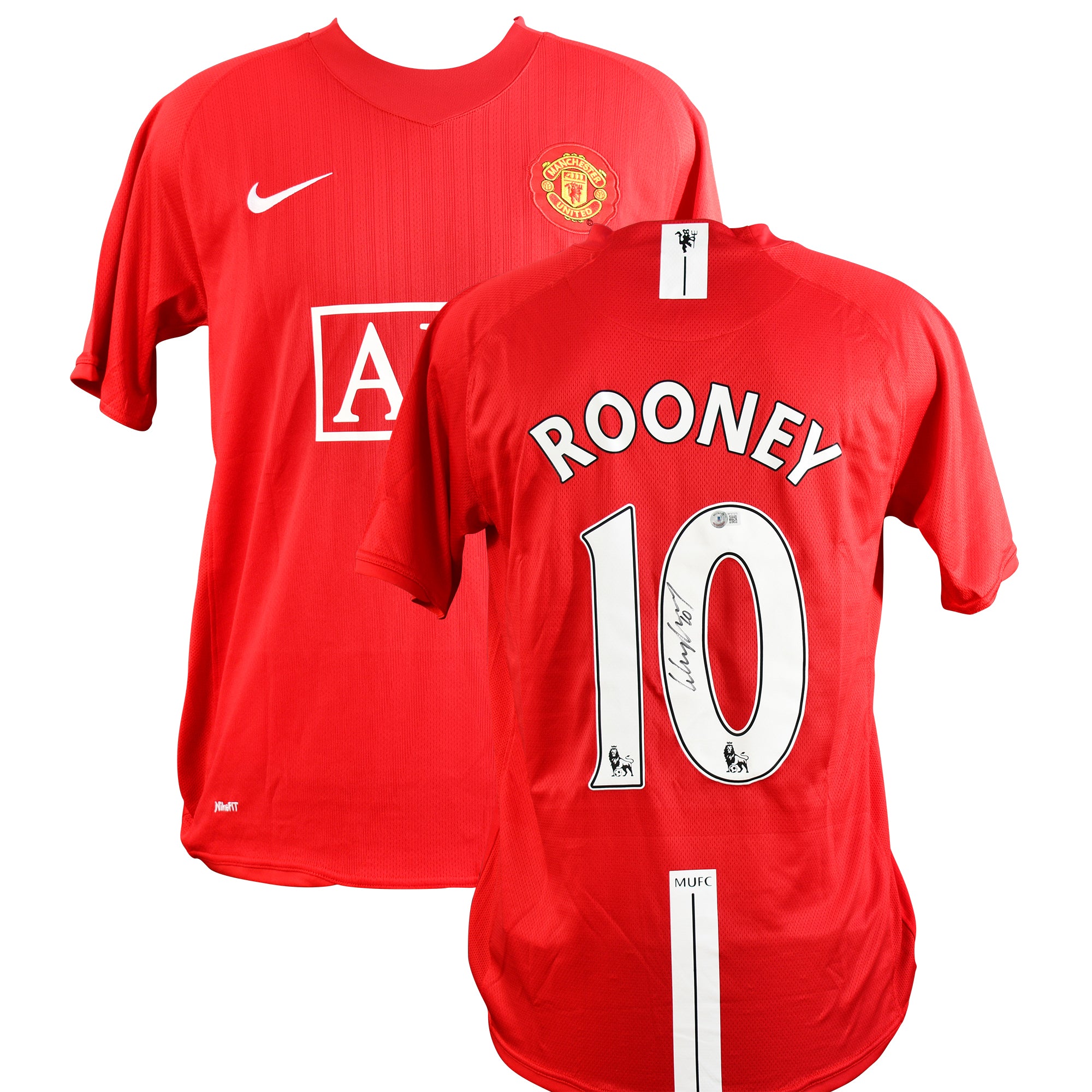 Wayne Rooney Signed Manchester United Nike Authentic Jersey