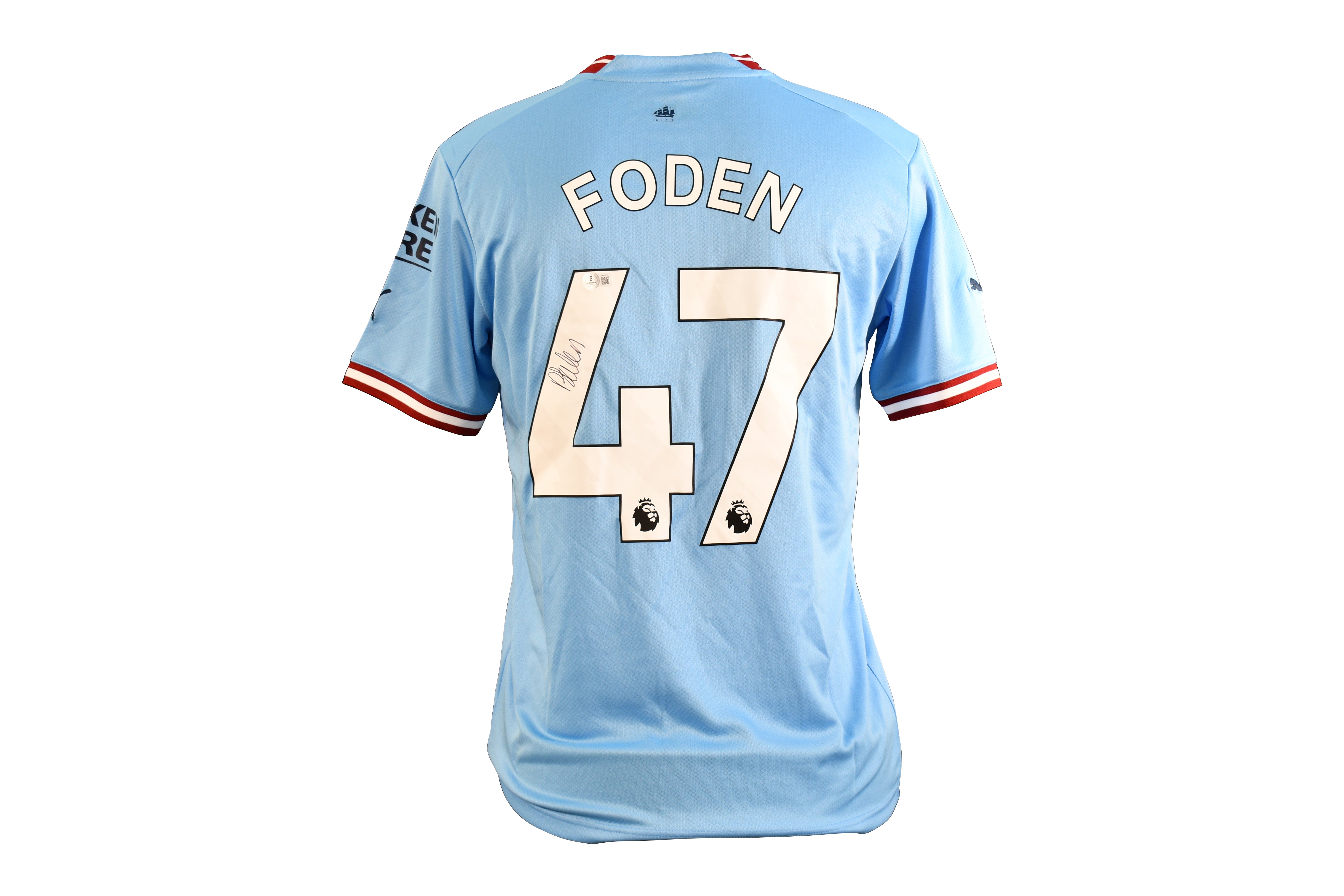 Phil Foden Signed Manchester City F.C. Puma Authentic Jersey