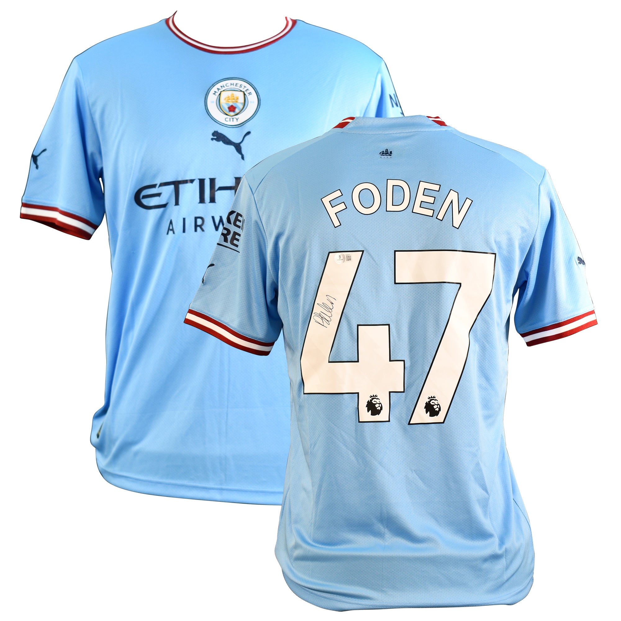 Phil Foden Signed Manchester City F.C. Puma Authentic Jersey