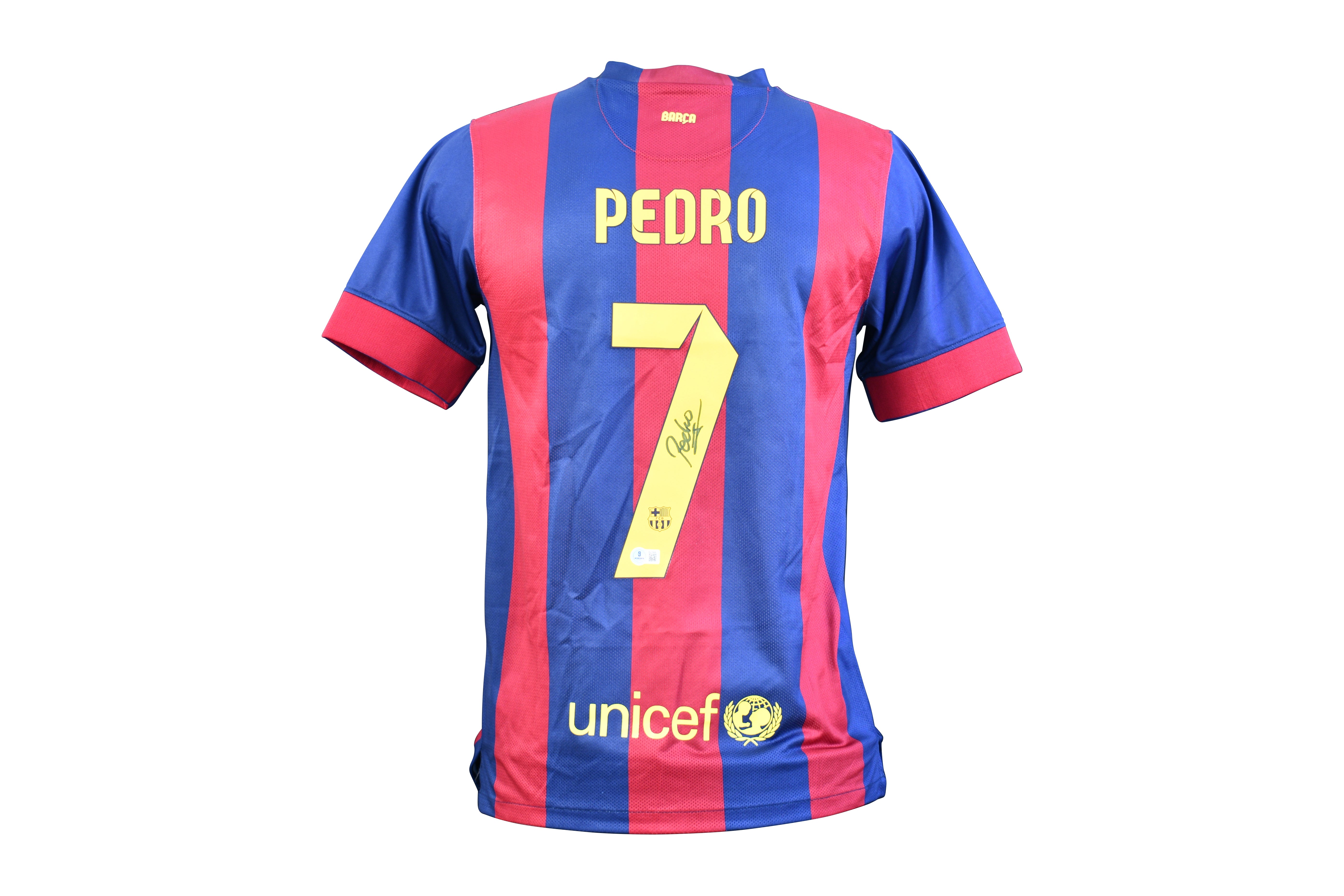 Pedro Signed FC Barcelona Nike Authentic Jersey