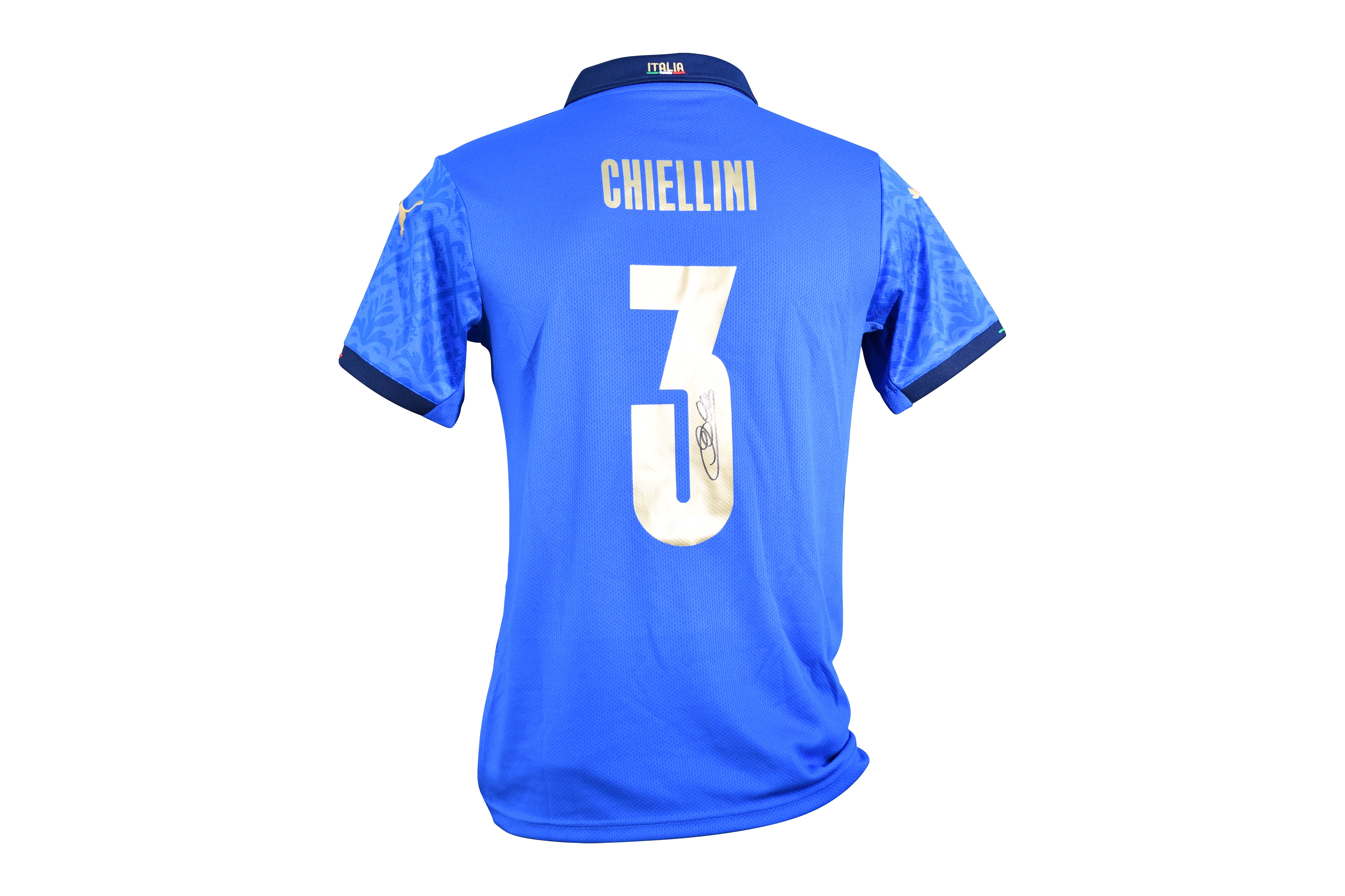 Giorgio Chiellini Signed Italy Puma Authentic Jersey
