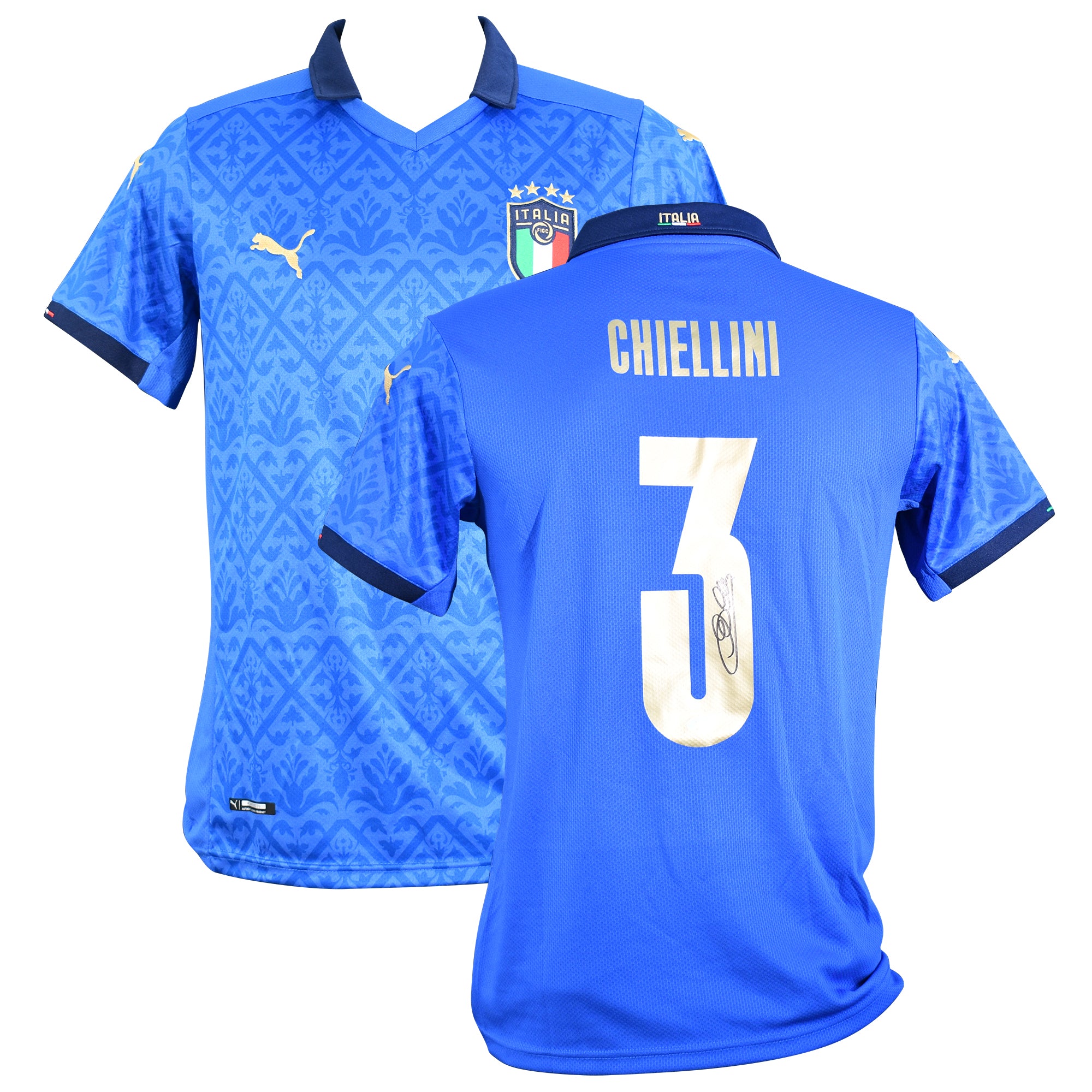 Giorgio Chiellini Signed Italy Puma Authentic Jersey