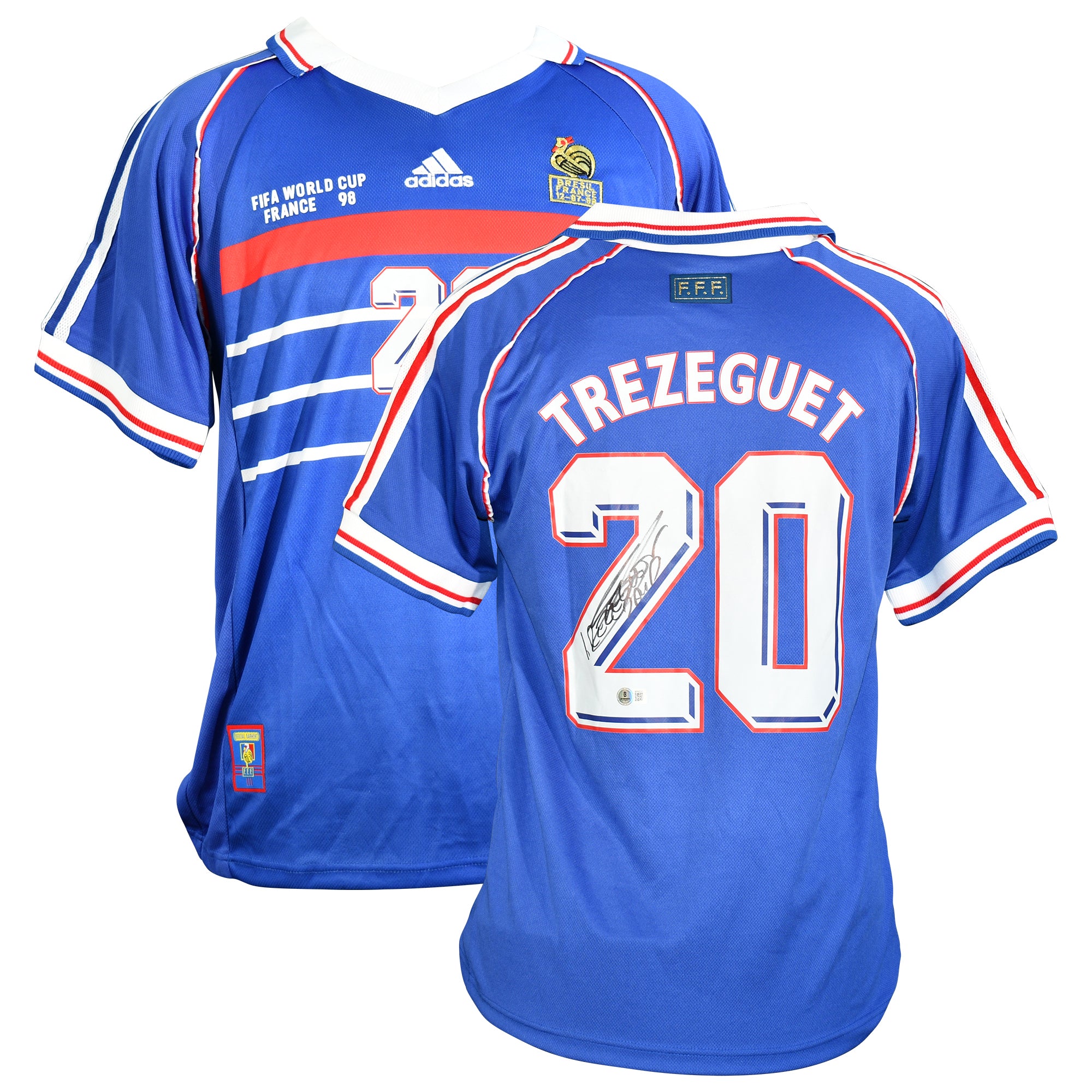David Trezeguet Signed France Adidas Authentic Jersey