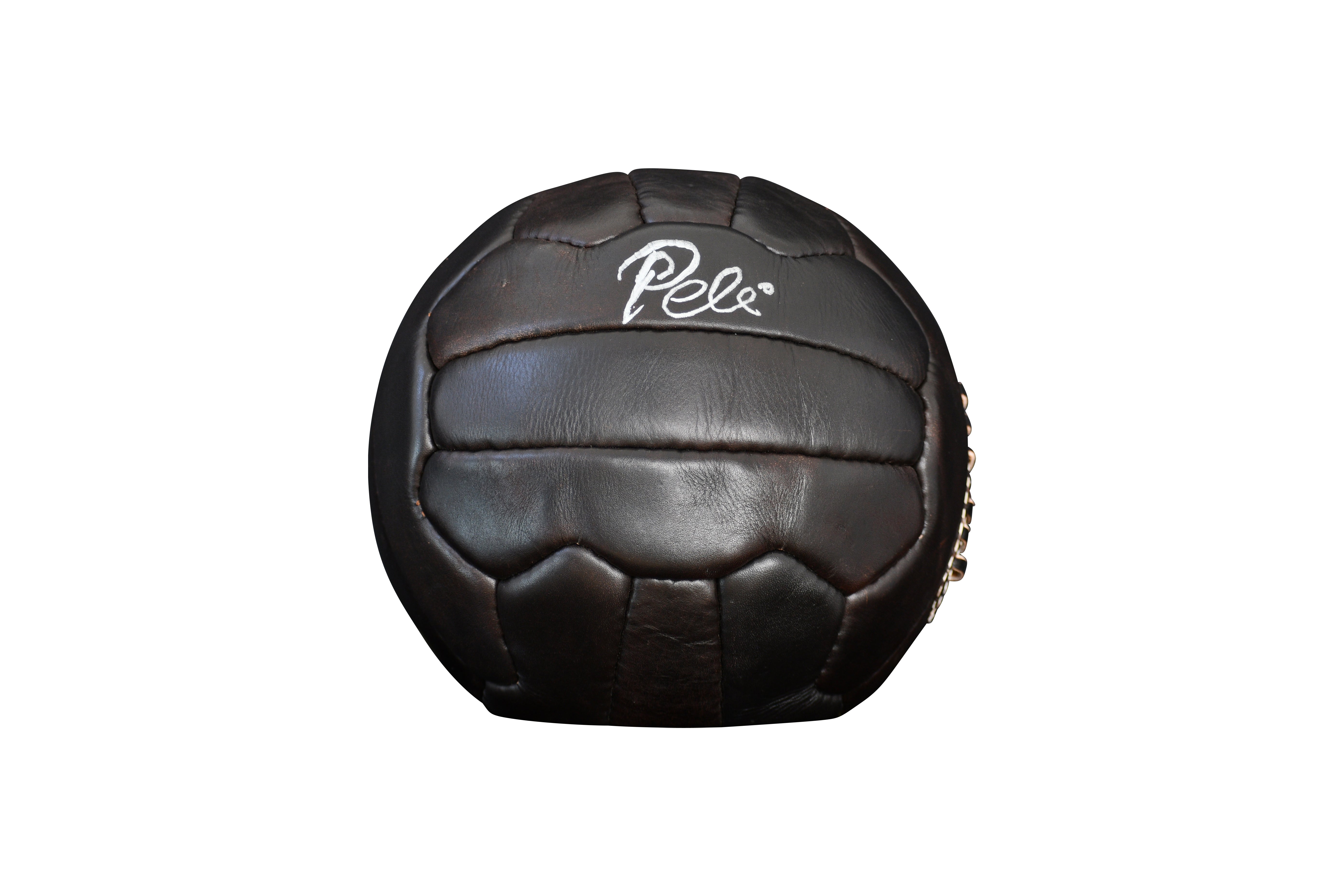 Pele Signed Vintage Full-Size Soccer Ball