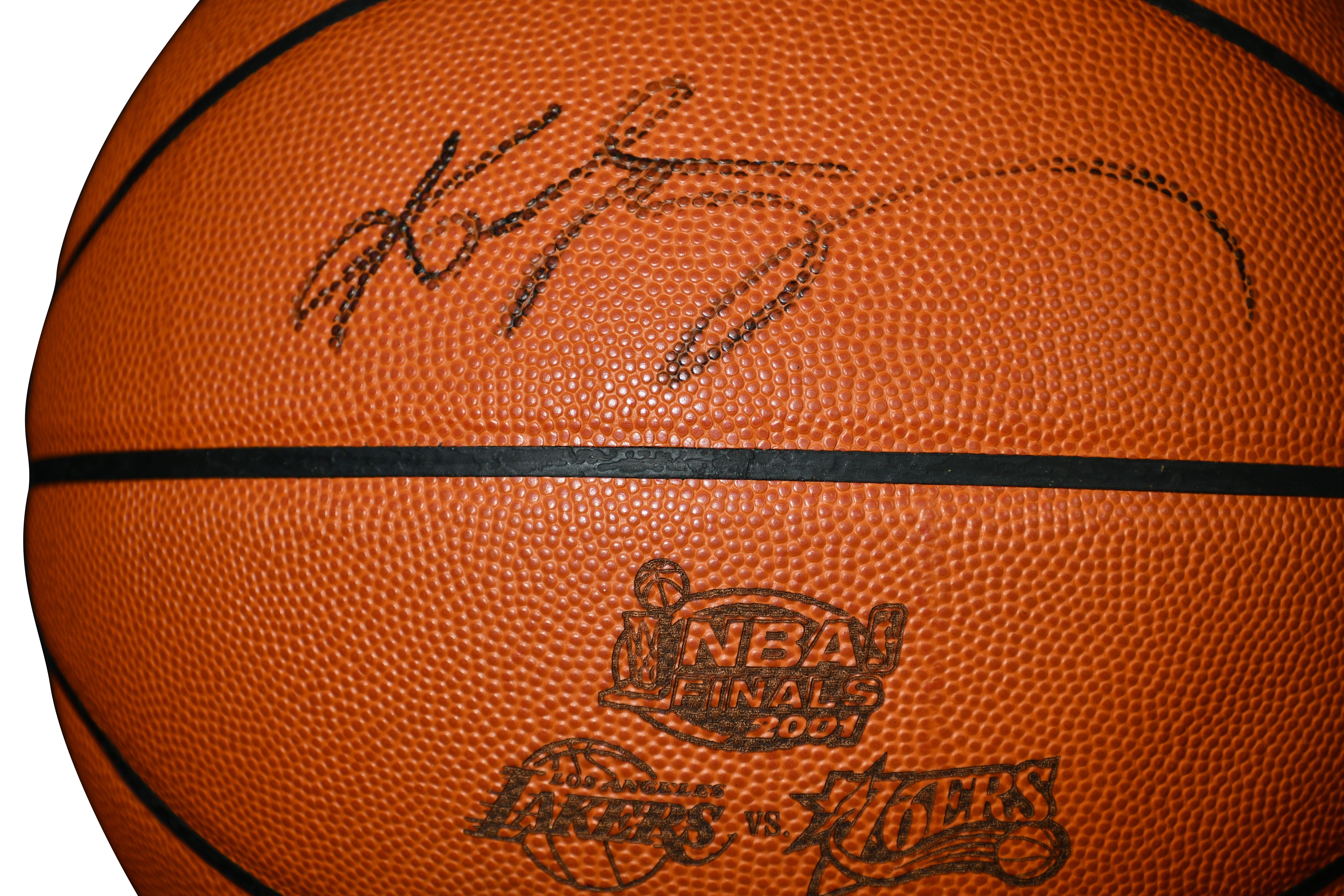 Kobe Bryant Signed Spalding 2001 NBA Finals Official Basketball
