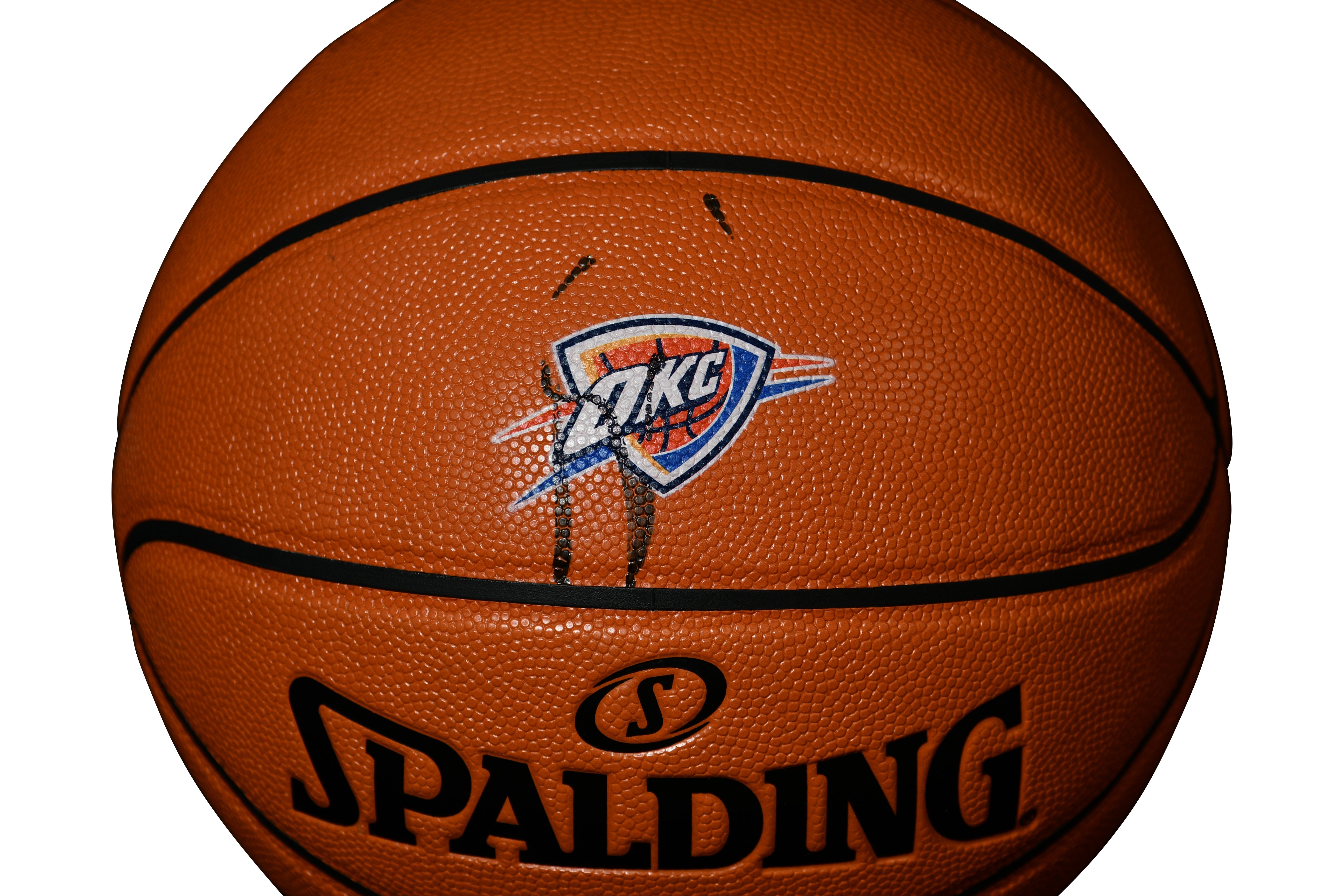 SHAI GILGEOUS-ALEXANDER SIGNED THUNDER LOGO BASKETBALL authentic-signatures