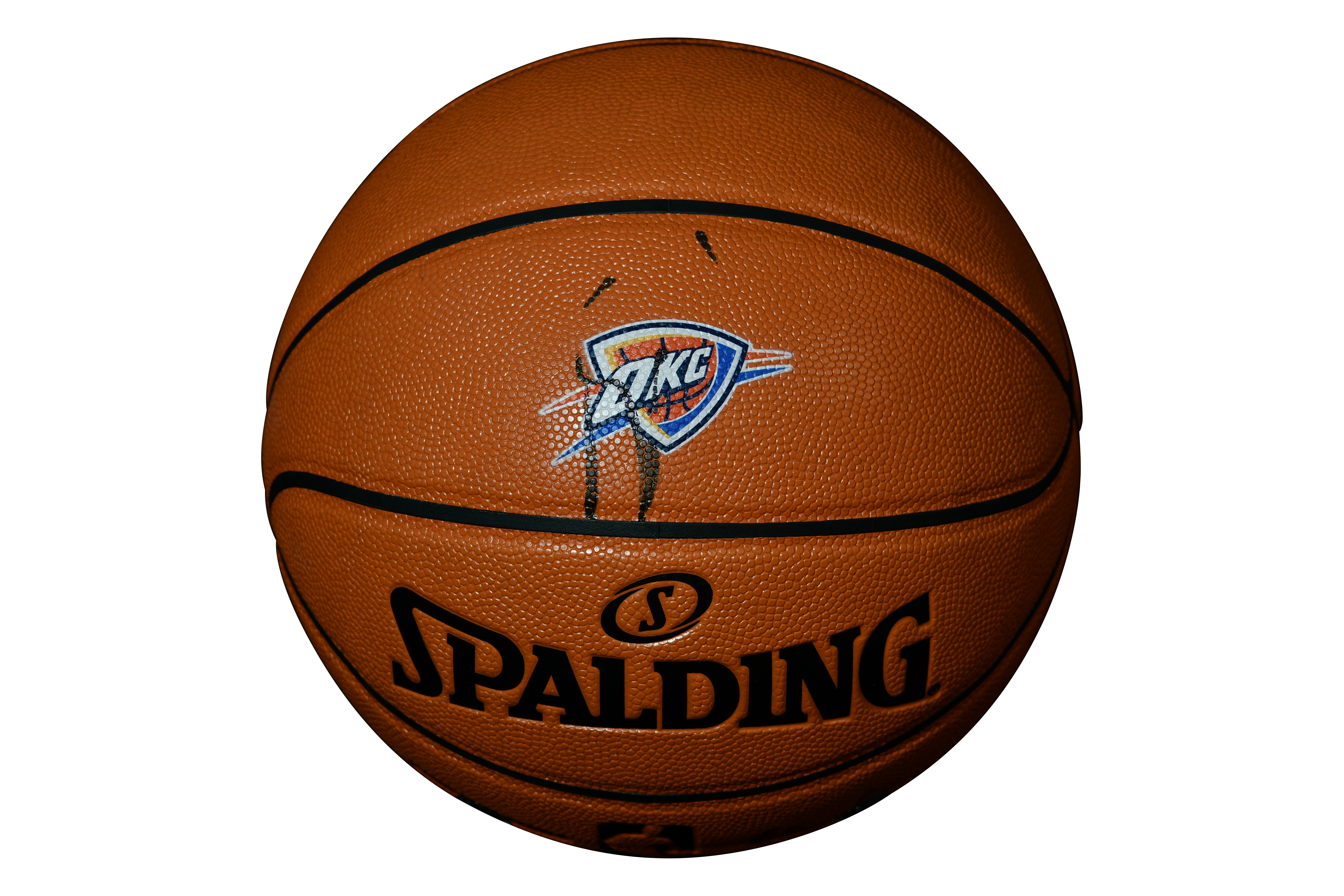 SHAI GILGEOUS-ALEXANDER SIGNED THUNDER LOGO BASKETBALL authentic-signatures