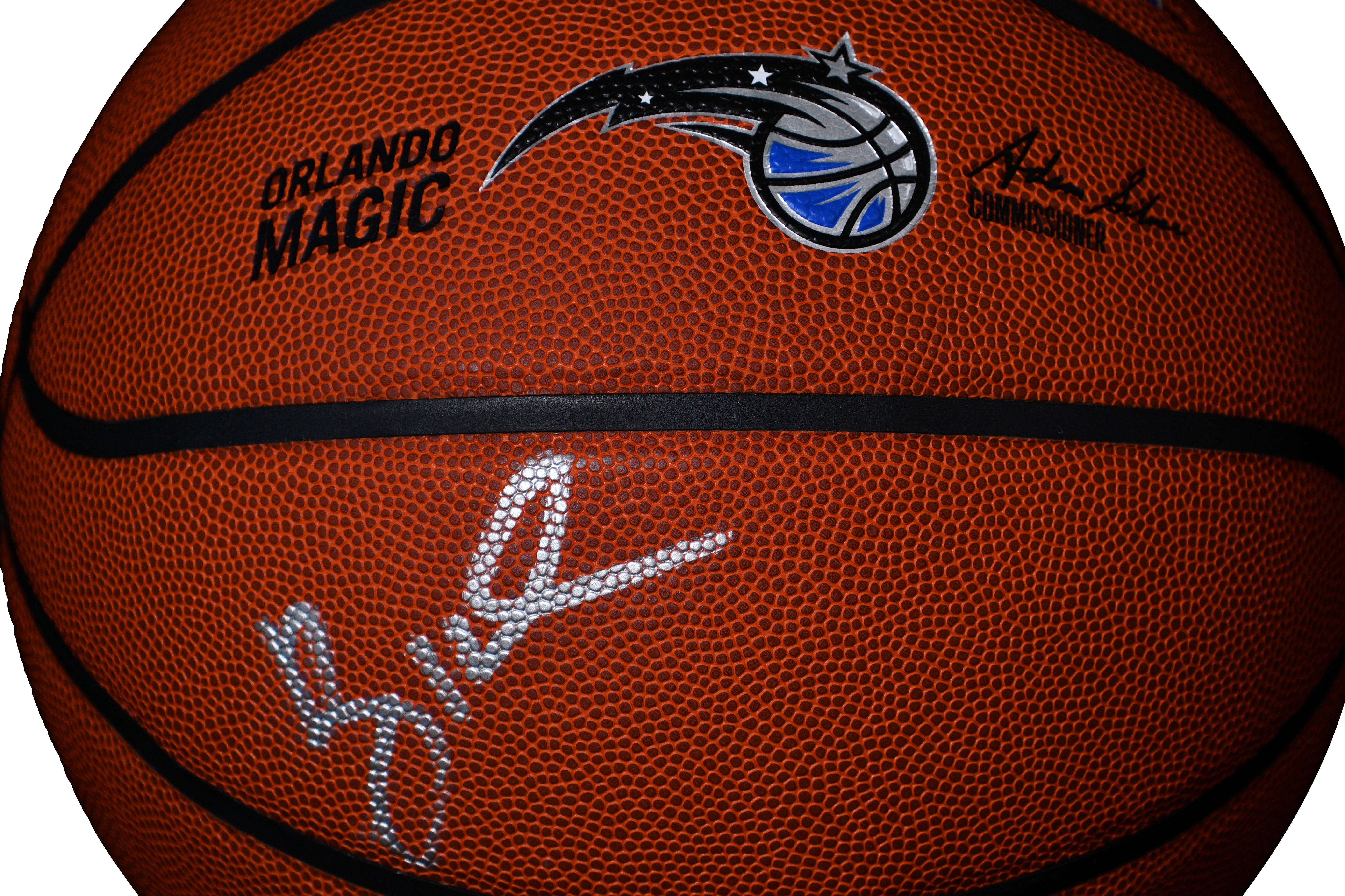 PENNY HARDAWAY SIGNED MAGIC LOGO NBA BASKETBALL