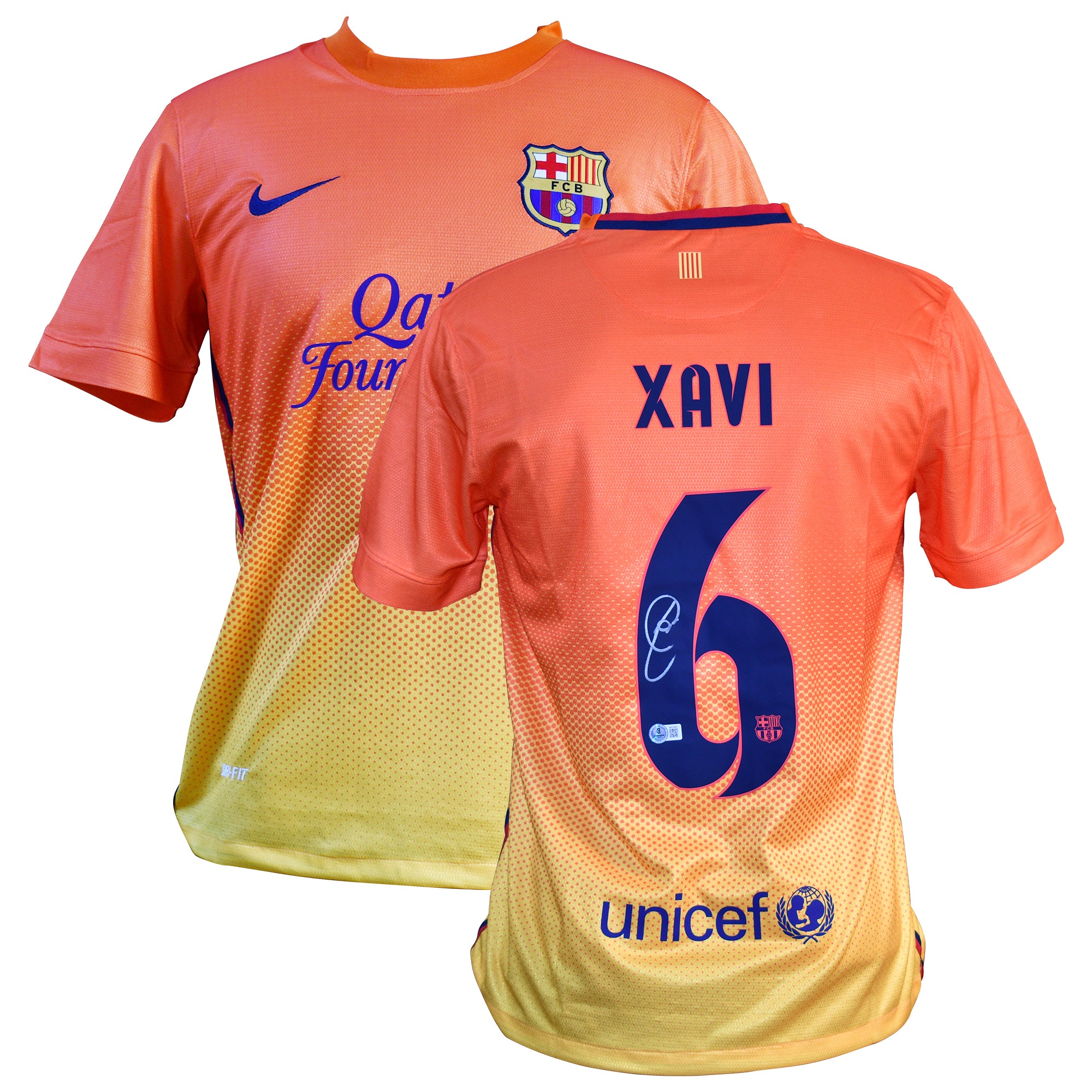 Xavi Hernandez Signed Barcelona Nike Authentic Jersey