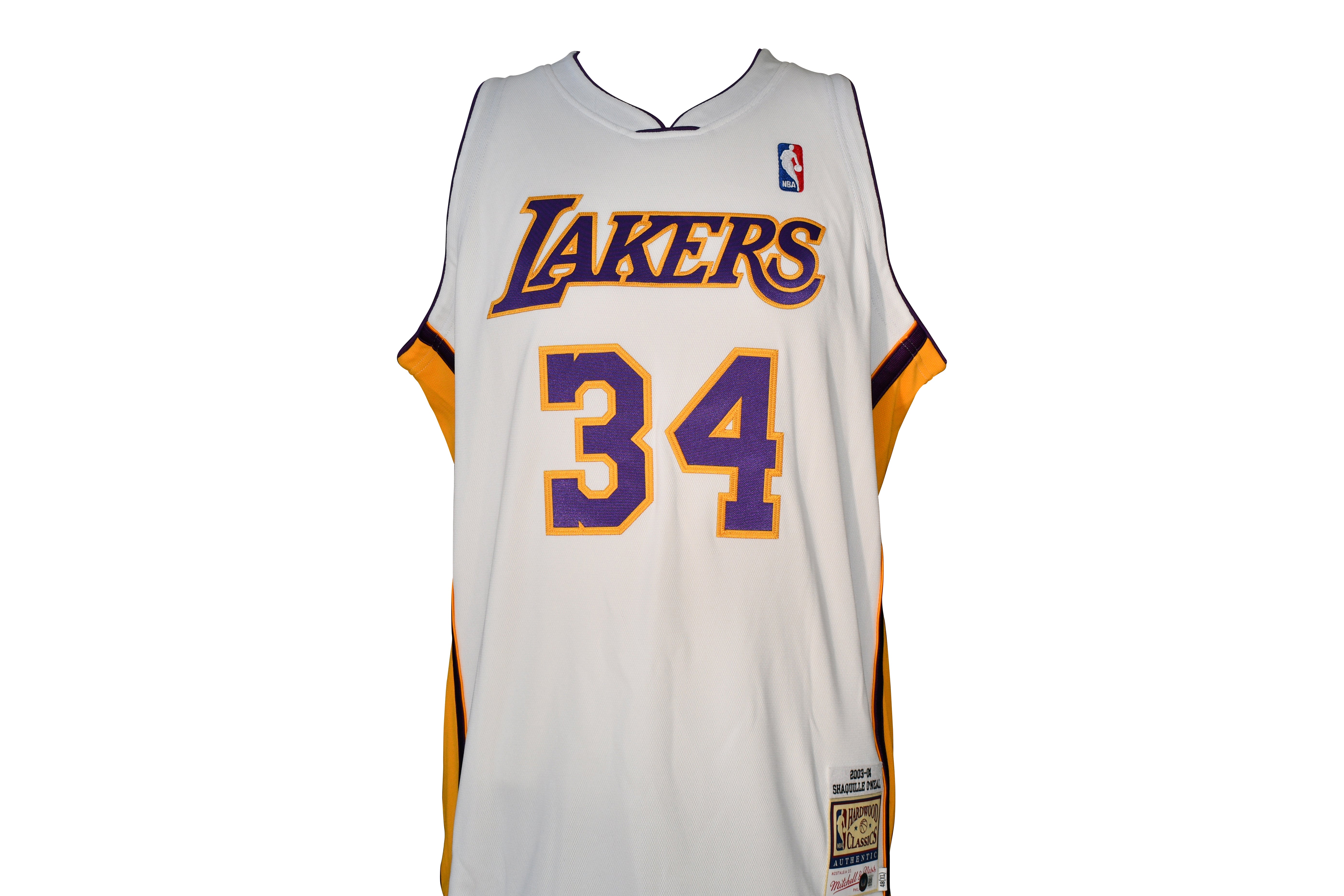 Shaquille O'Neal Signed Mitchell & Ness Lakers Jersey Inscribed "HOF 16"