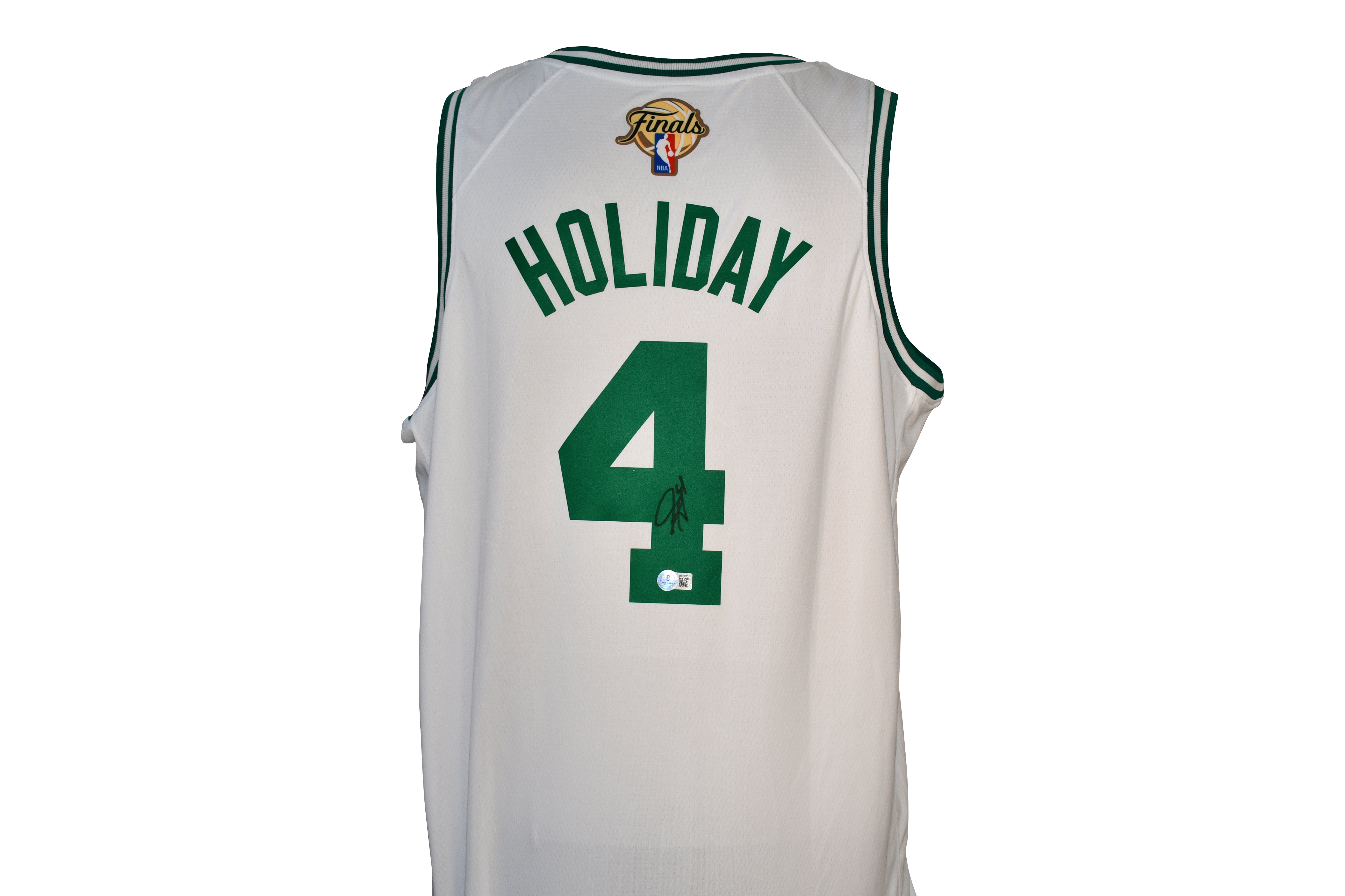 Jrue Holiday Signed Boston Celtics White Jersey Finals Patch