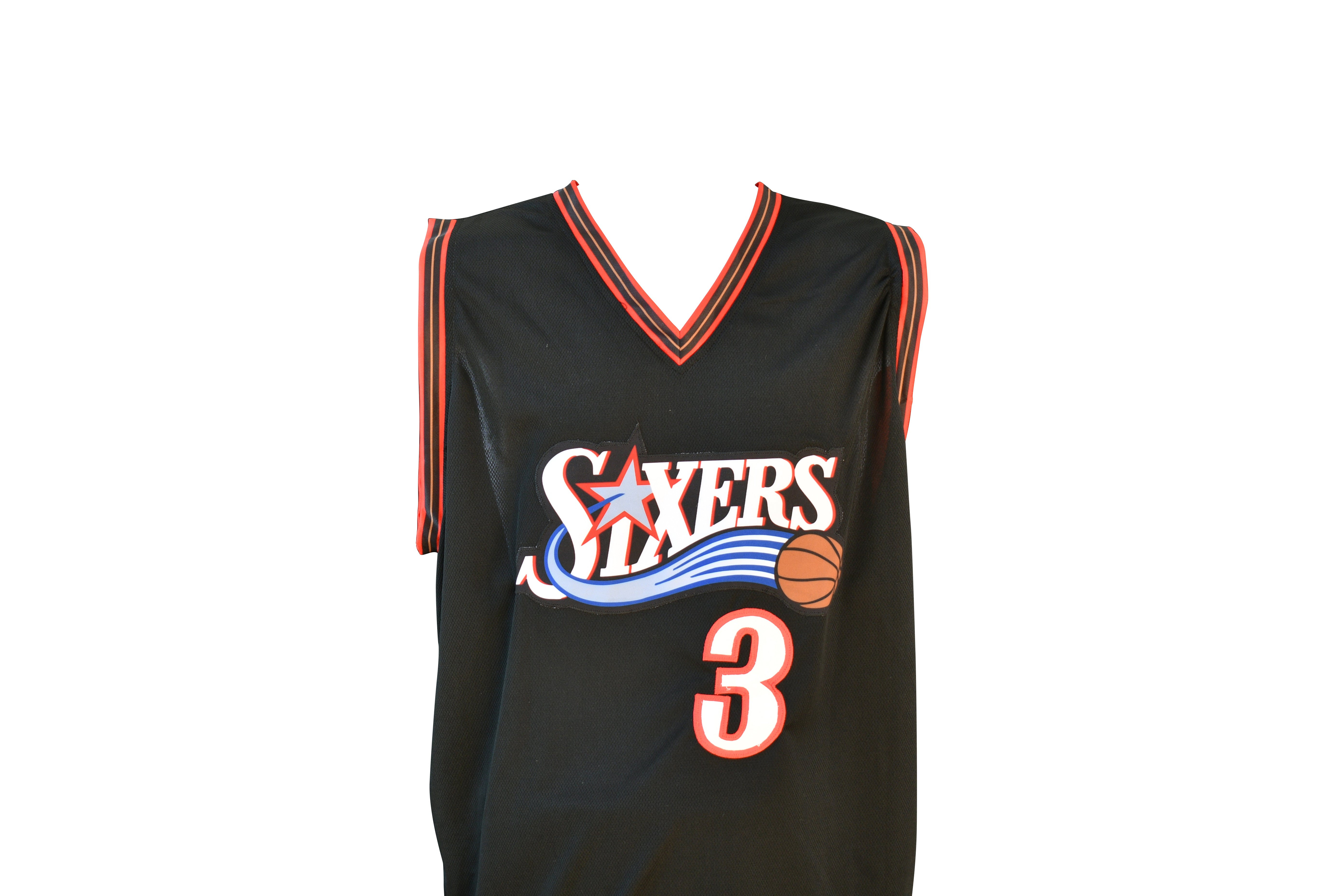 Allen Iverson Signed 76ers Black Jersey