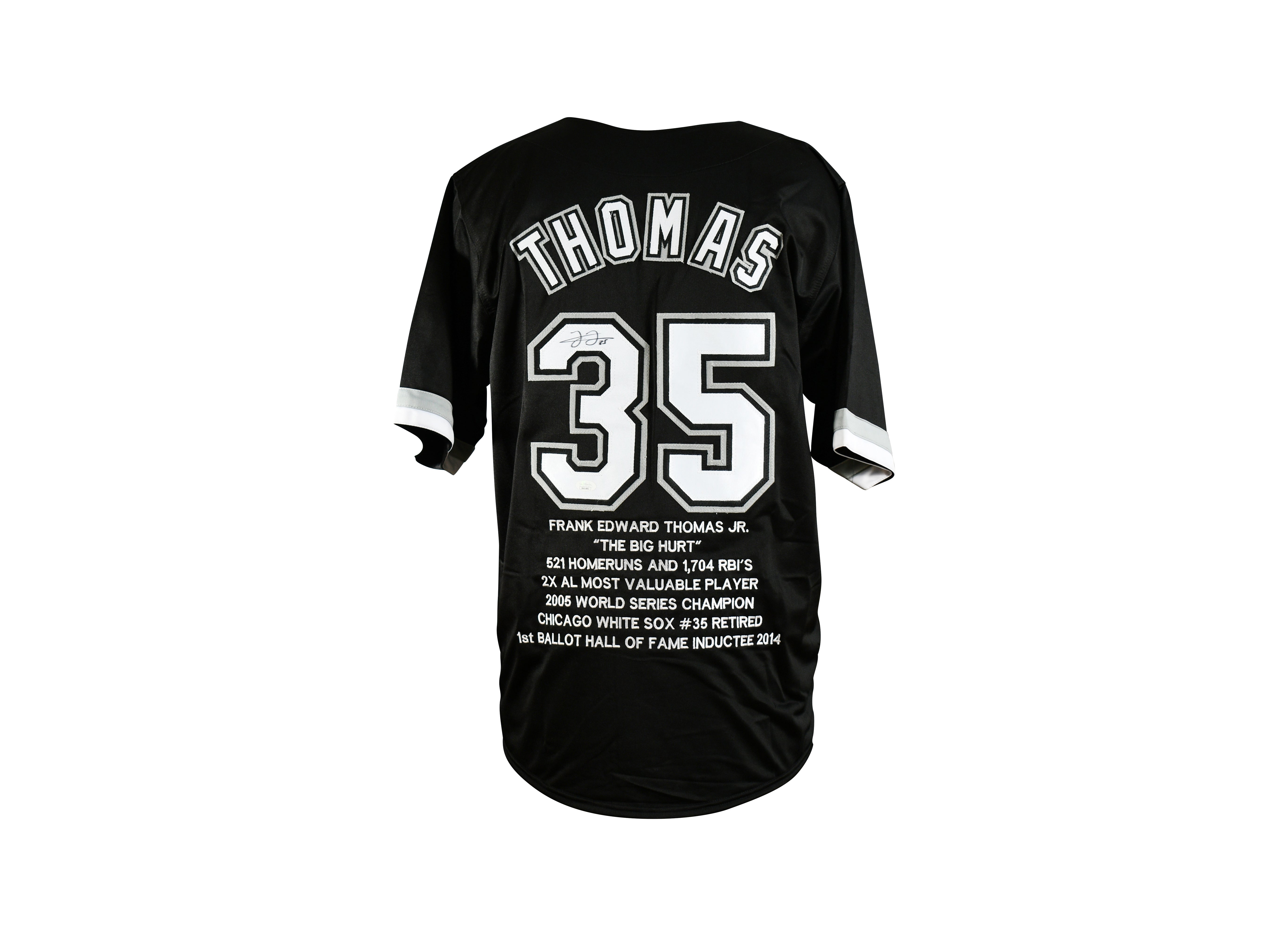 Frank Thomas Signed Chicago White Sox Career Stat Jersey