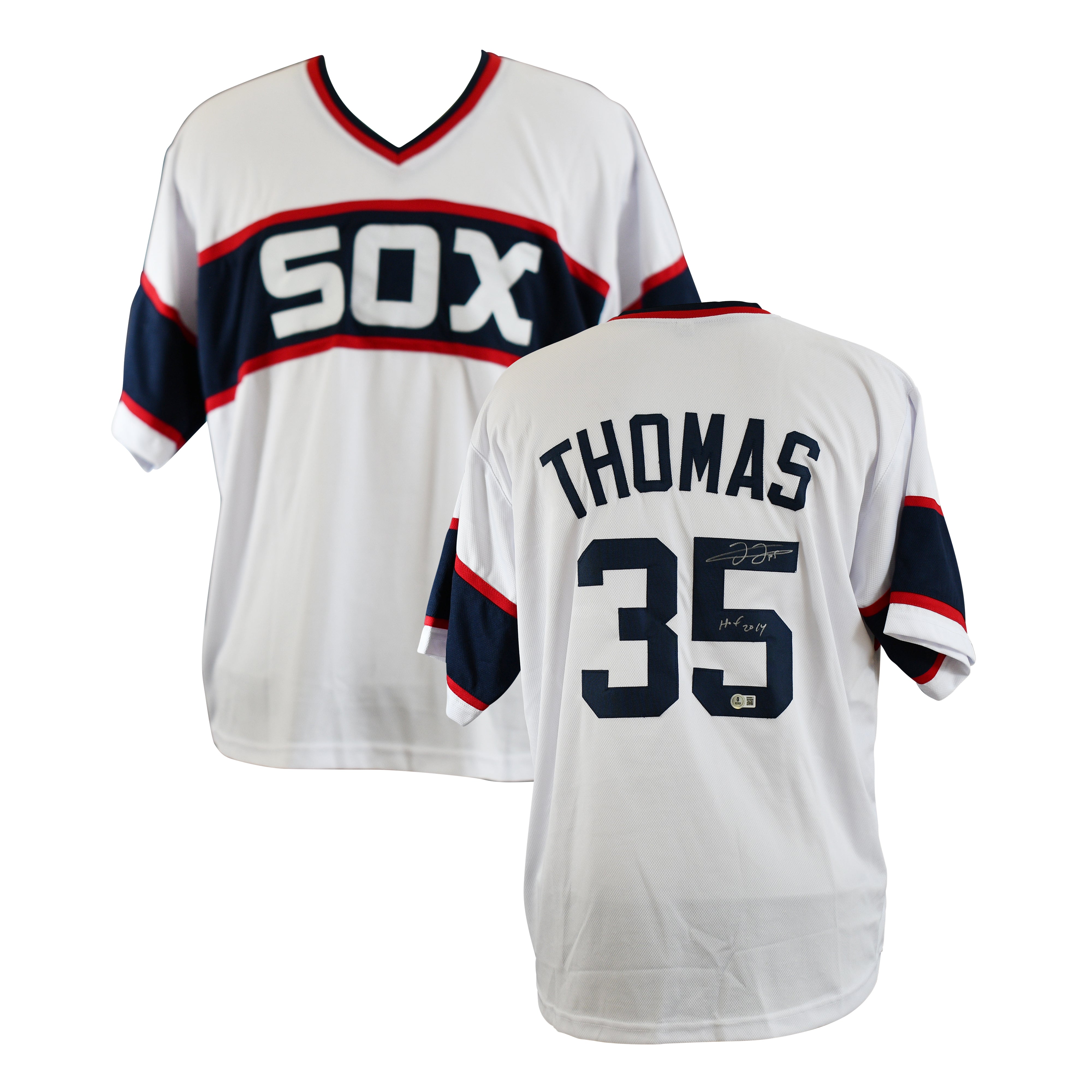 Frank Thomas Signed Chicago White Sox Jersey Inscribed "HOF 2014"