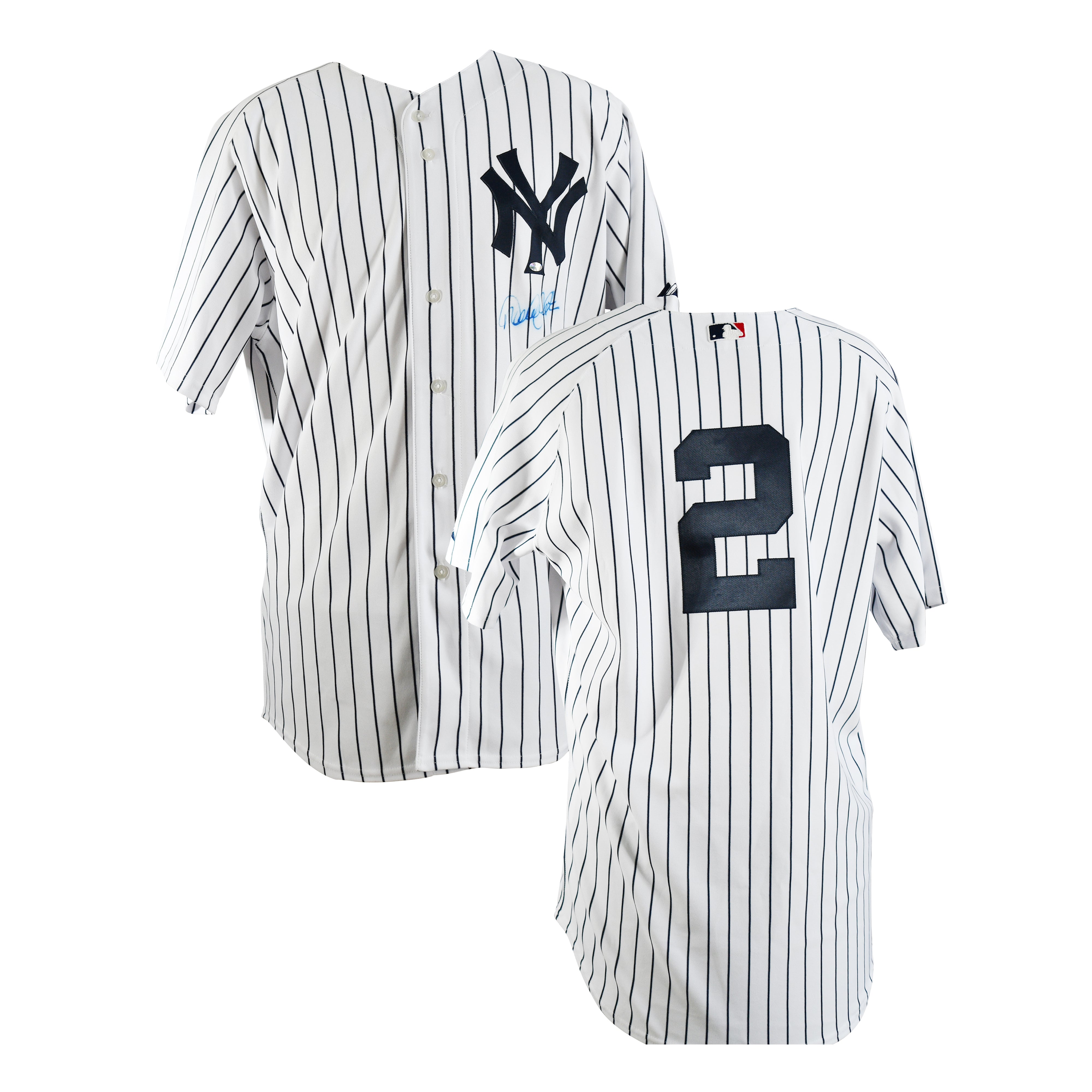 Derek Jeter Signed New York Yankees 2000th Hit Commemorative Jersey #14/22