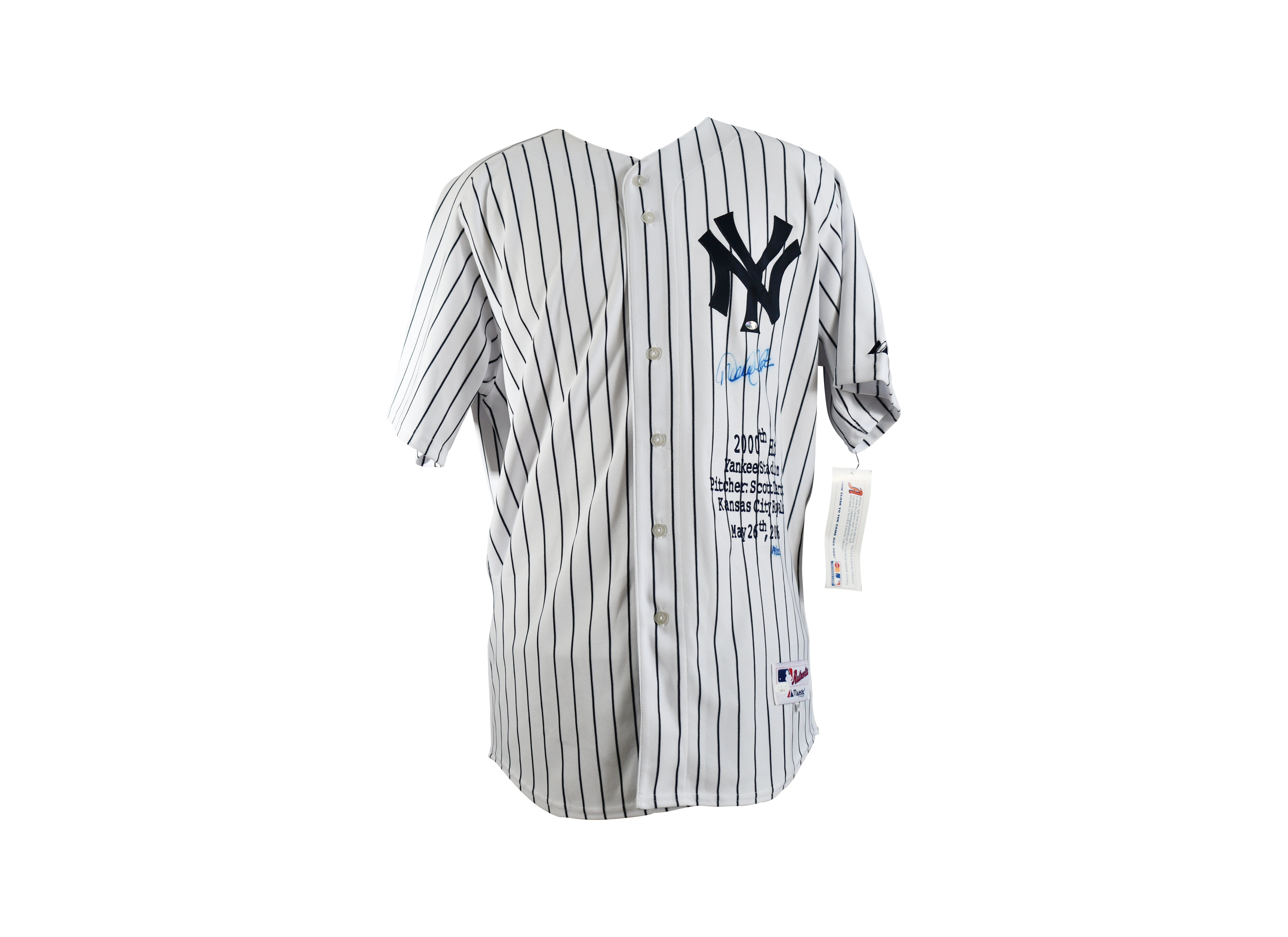 Derek Jeter Signed New York Yankees 2000th Hit Commemorative Jersey #14/22