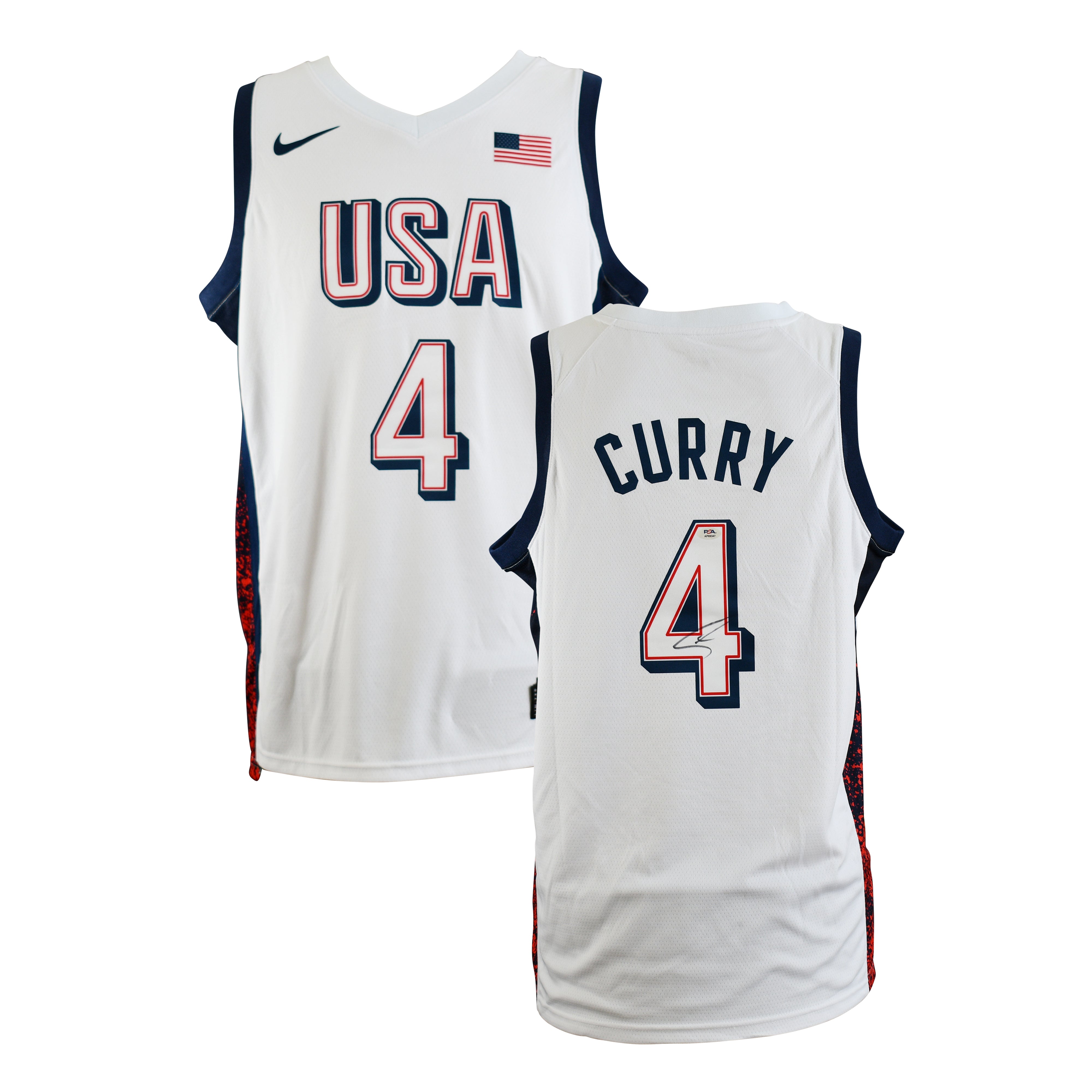 Stephen Curry Signed Team USA Olympic Games Paris 2024 Jersey