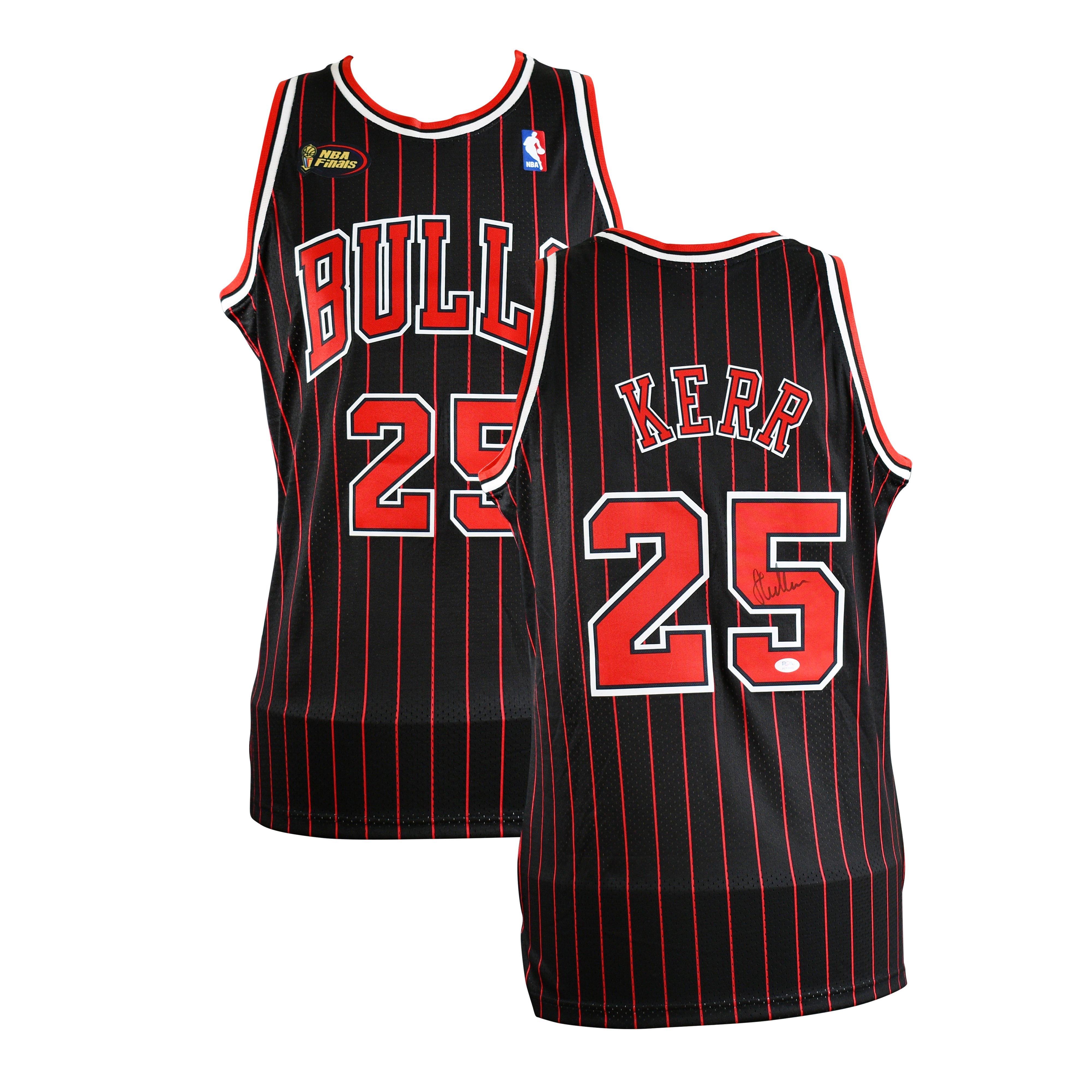 Steve Kerr Signed Chicago Bulls Jersey with NBA Final Patch