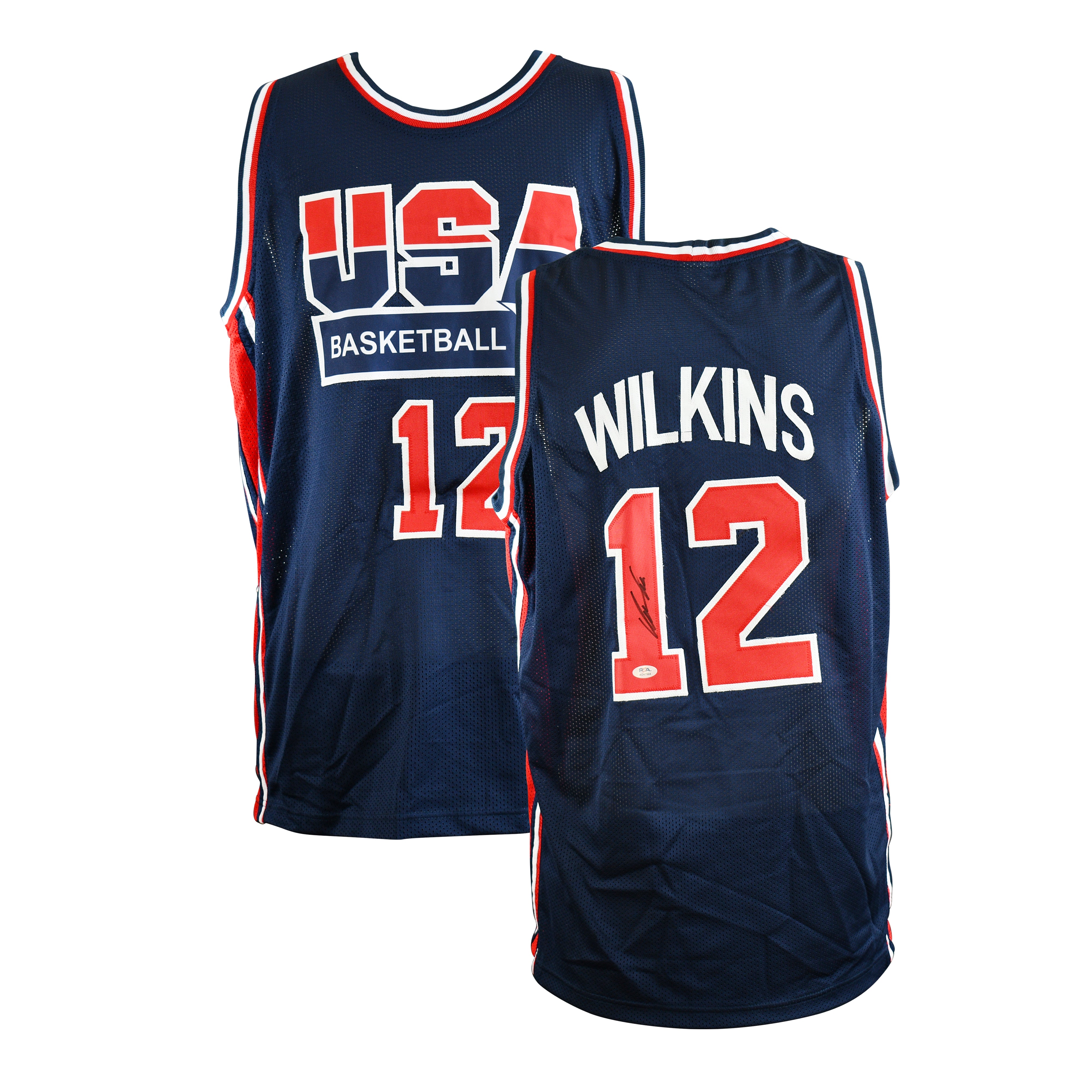 Dominique Wilkins Signed Team USA Blue Jersey