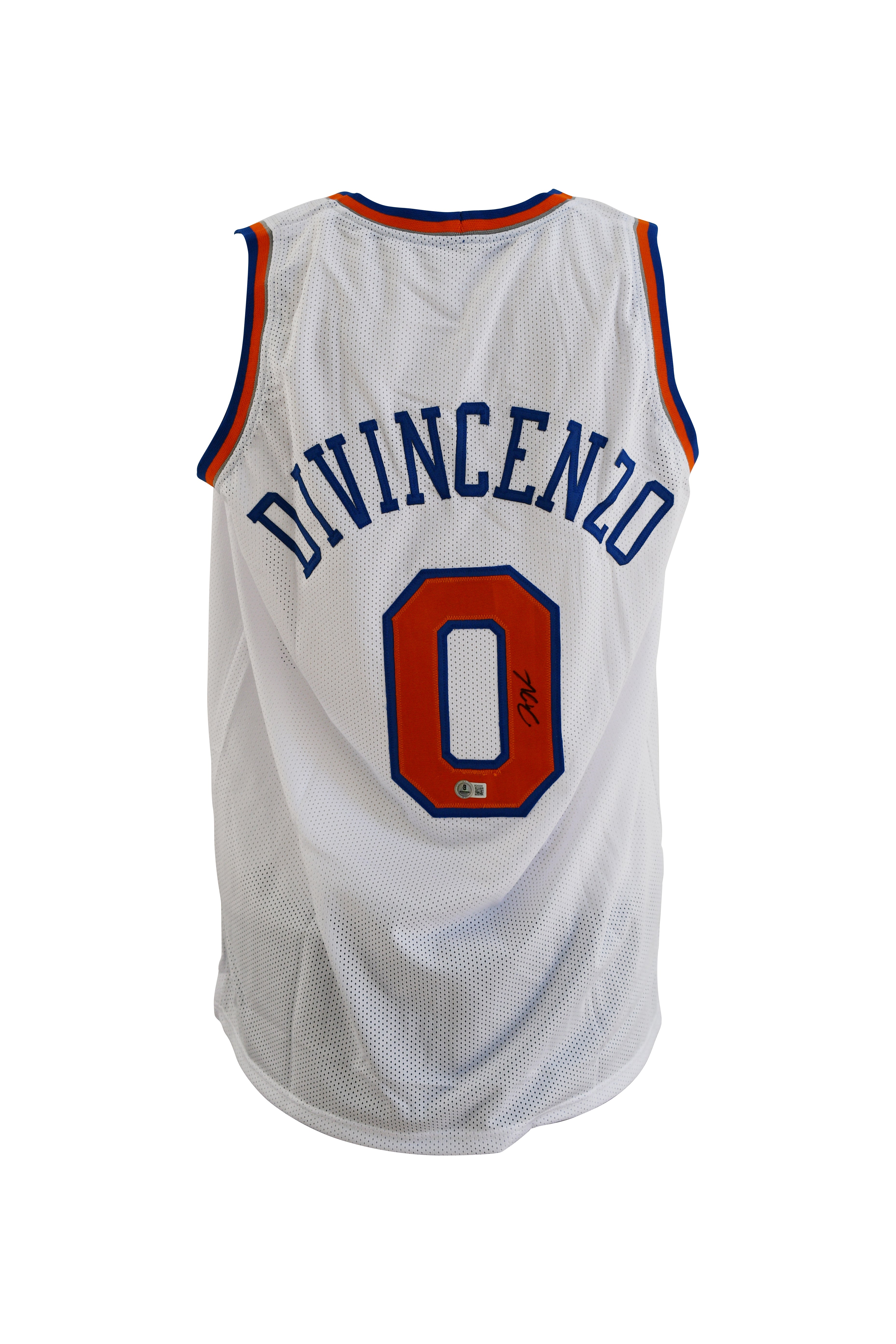Donte DiVincenzo Signed New York Knicks White Jersey