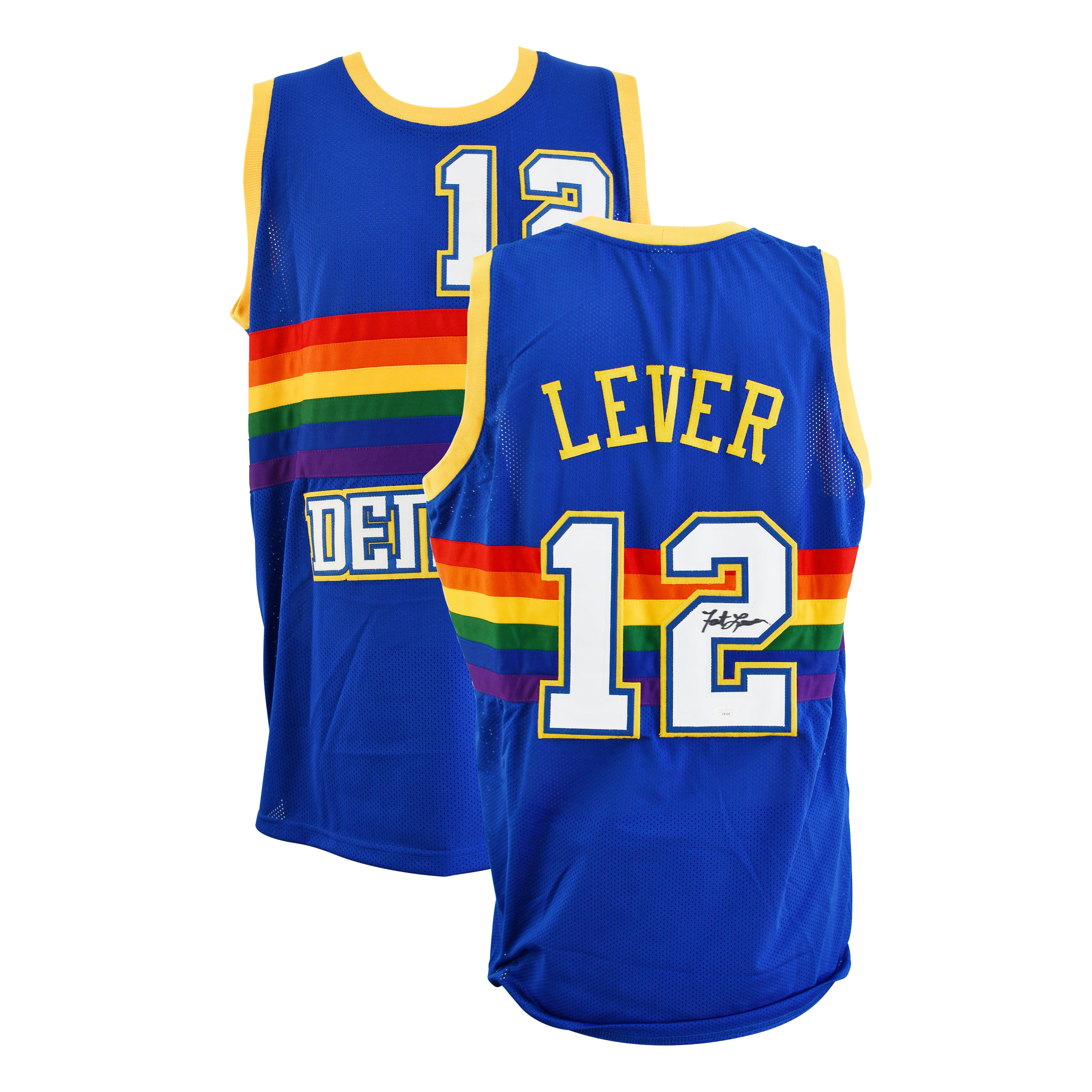 Fat Lever Signed Denver Nuggets Jersey