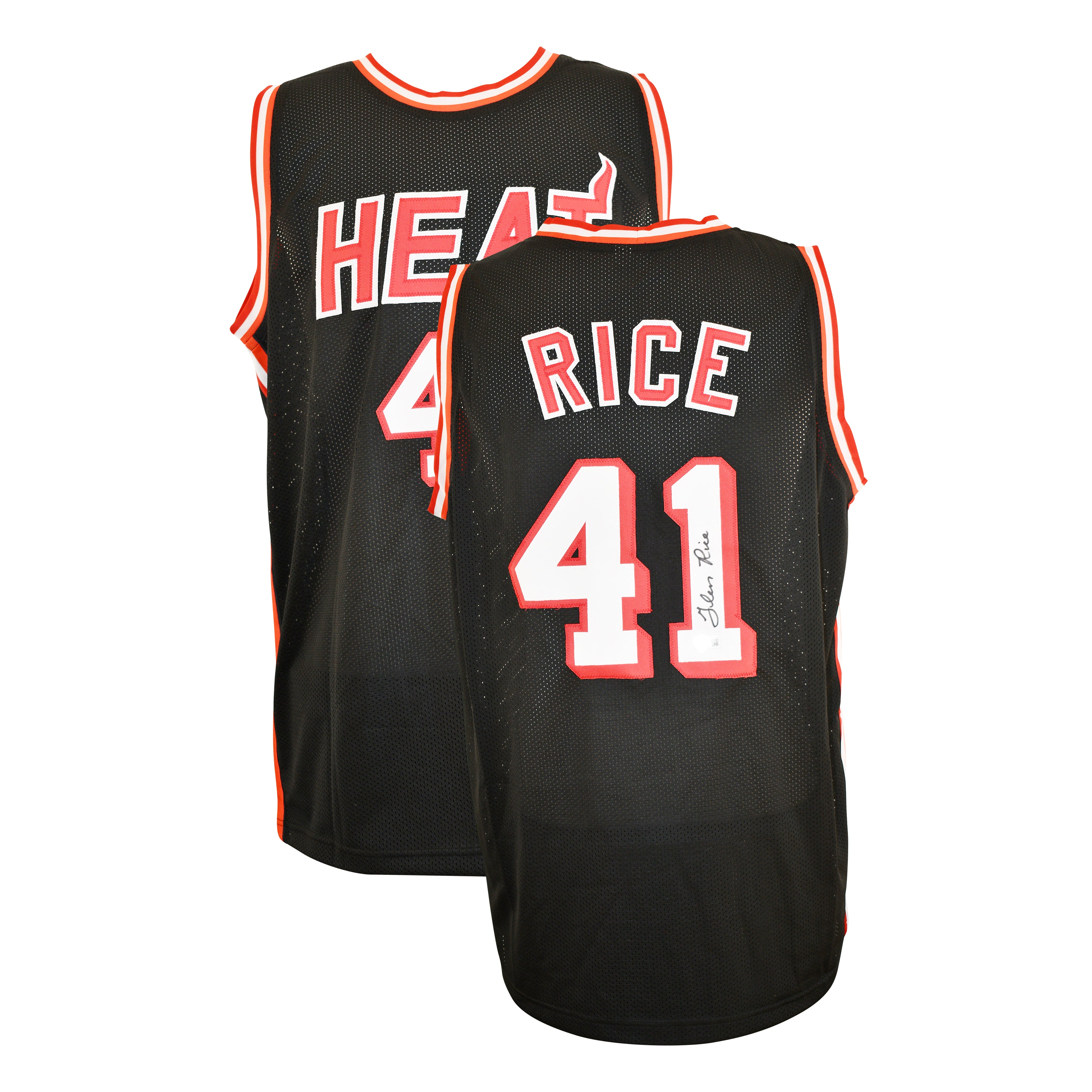 Glen Rice Signed Heat Jersey