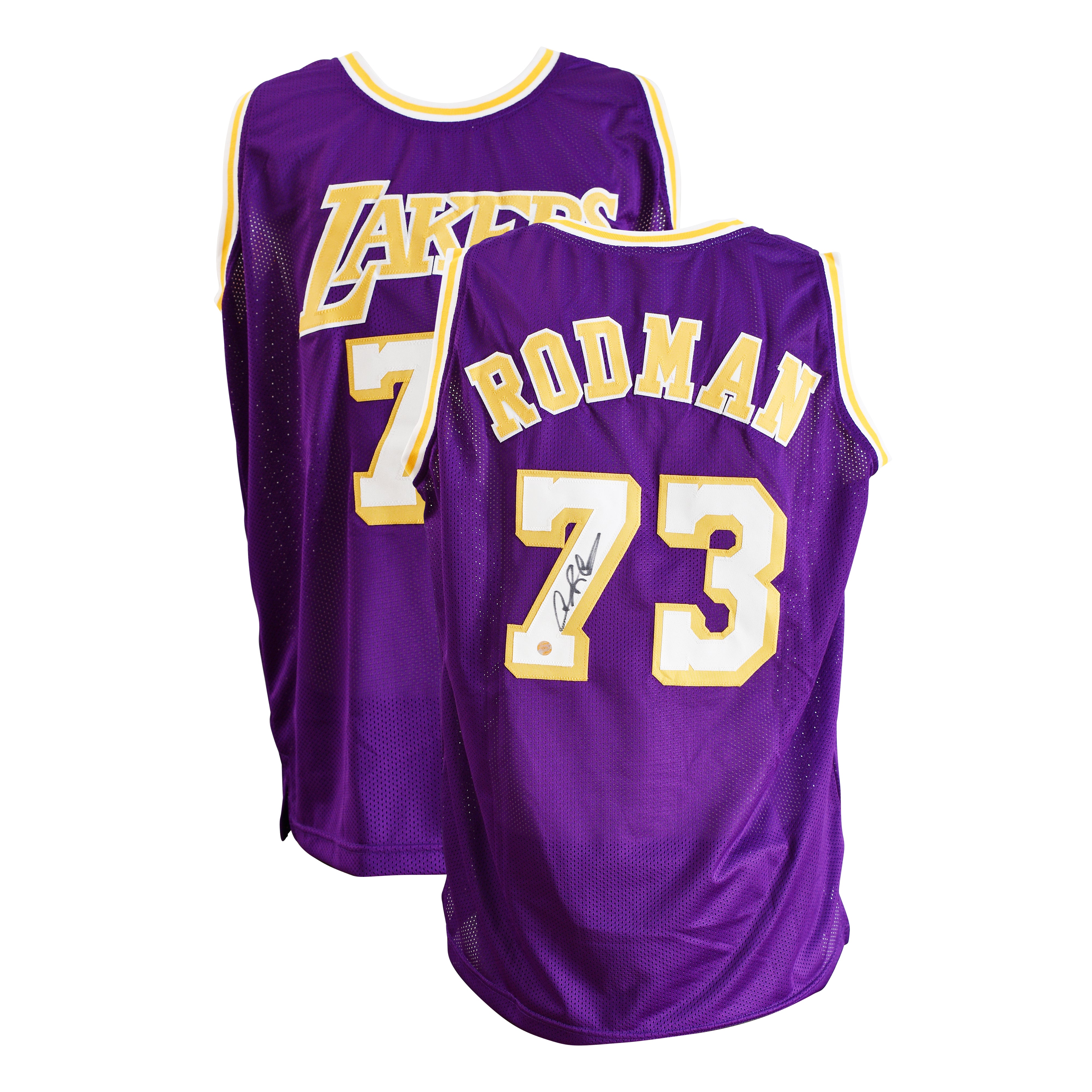 Dennis Rodman Signed Los Angeles Lakers Purple Jersey