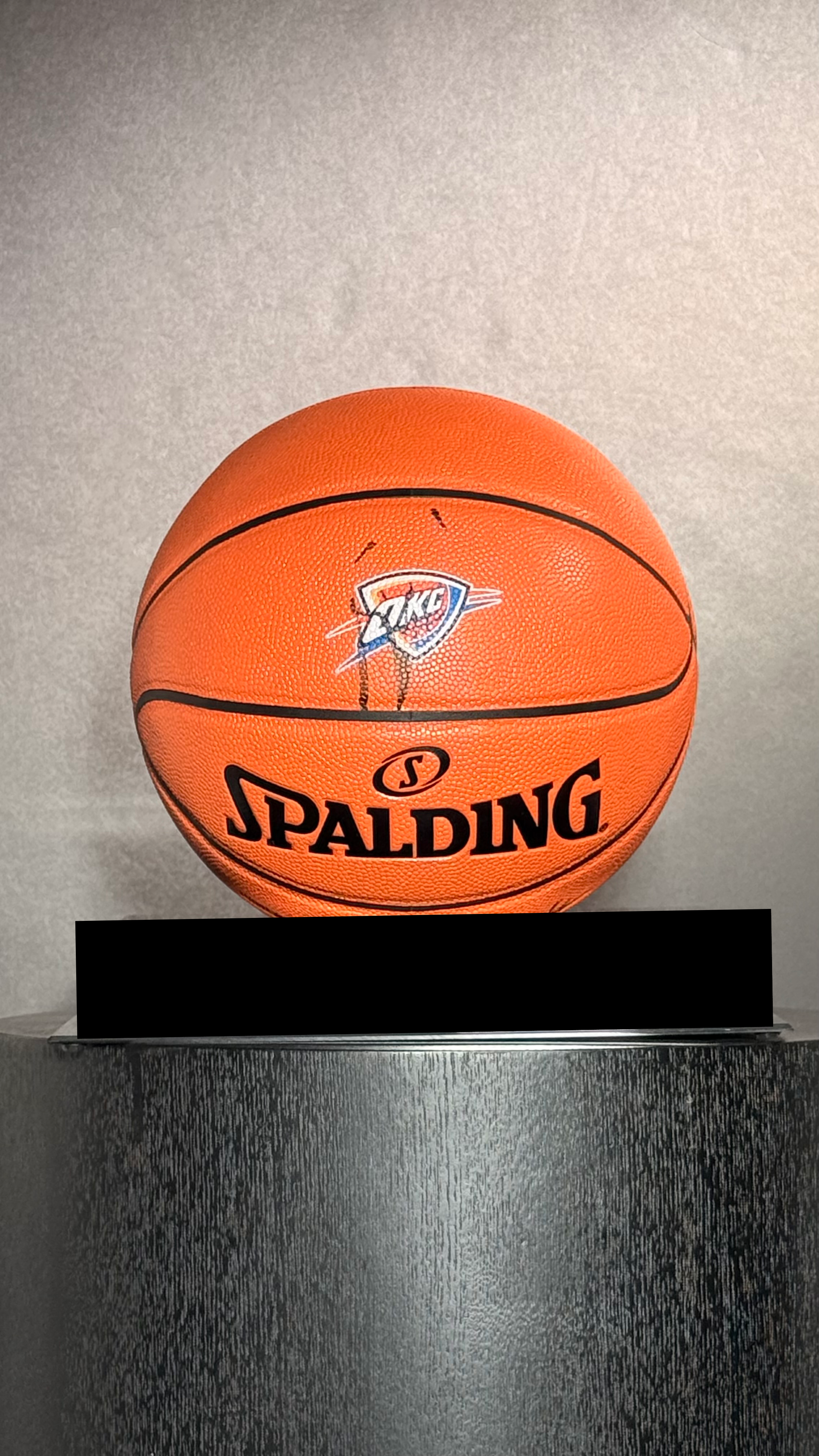 SHAI GILGEOUS-ALEXANDER SIGNED THUNDER LOGO BASKETBALL authentic-signatures