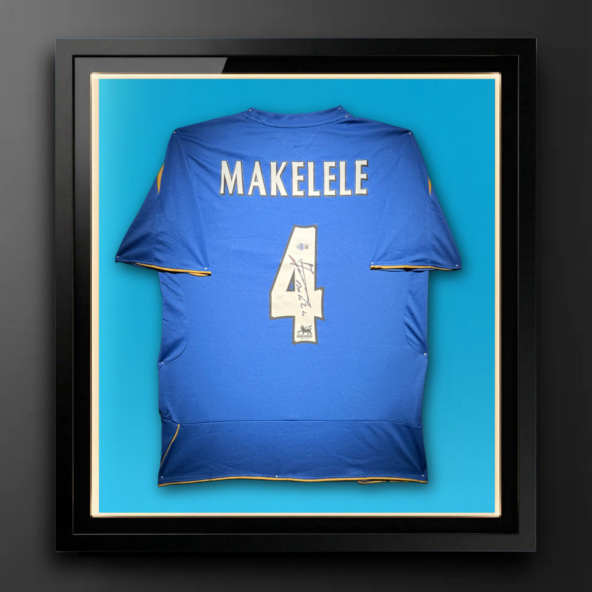 Claude Makelele Signed Home 2005-06 Chelsea Jersey, Certified by Beckett authentic-signatures Football Authentic Signatures