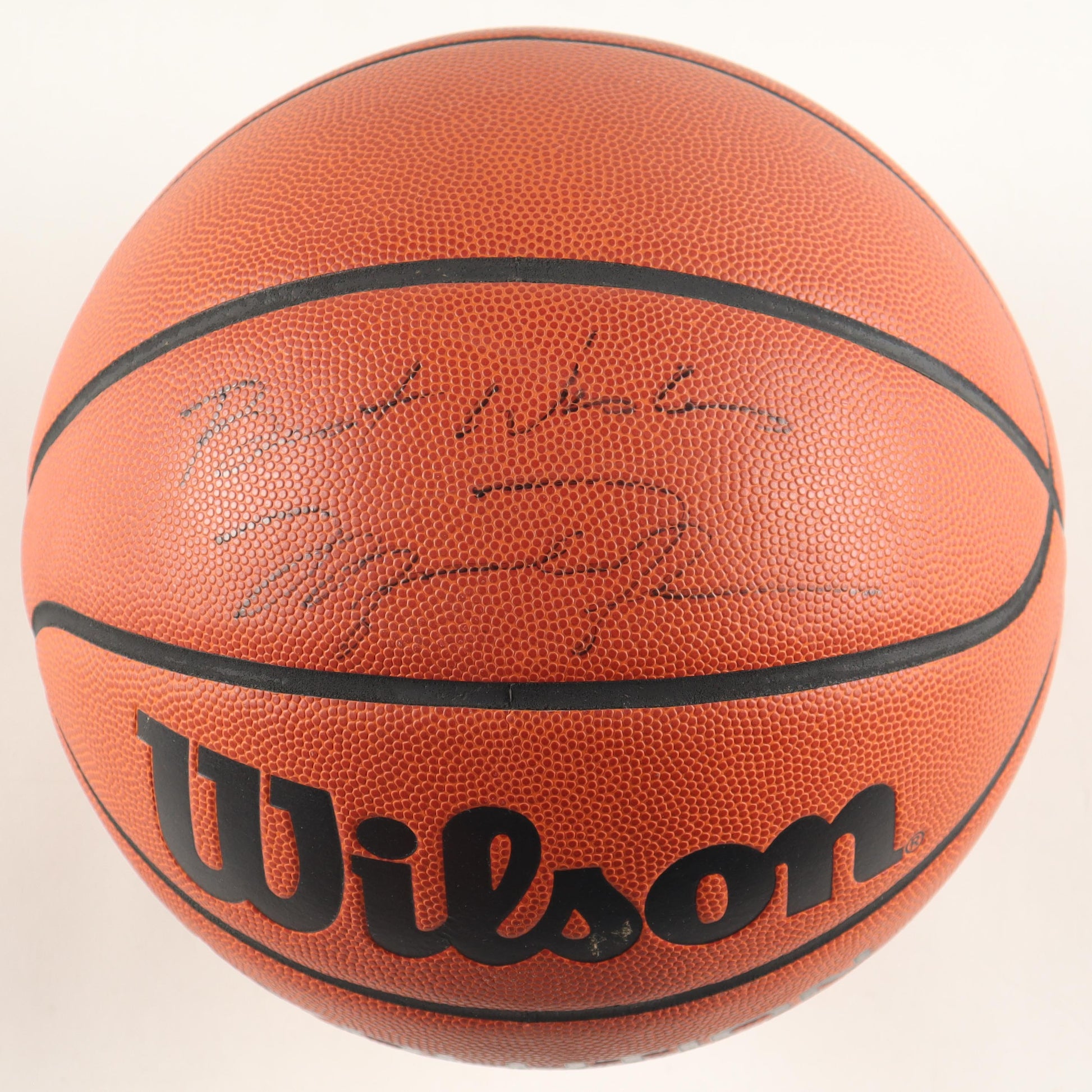 Michael Jordan Signed Wilson Basketball with Display Case,
“Best Wishes” authentic-signatures